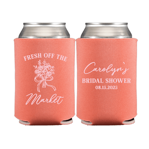 Fresh Off The Market Bridal Shower Can Coolers