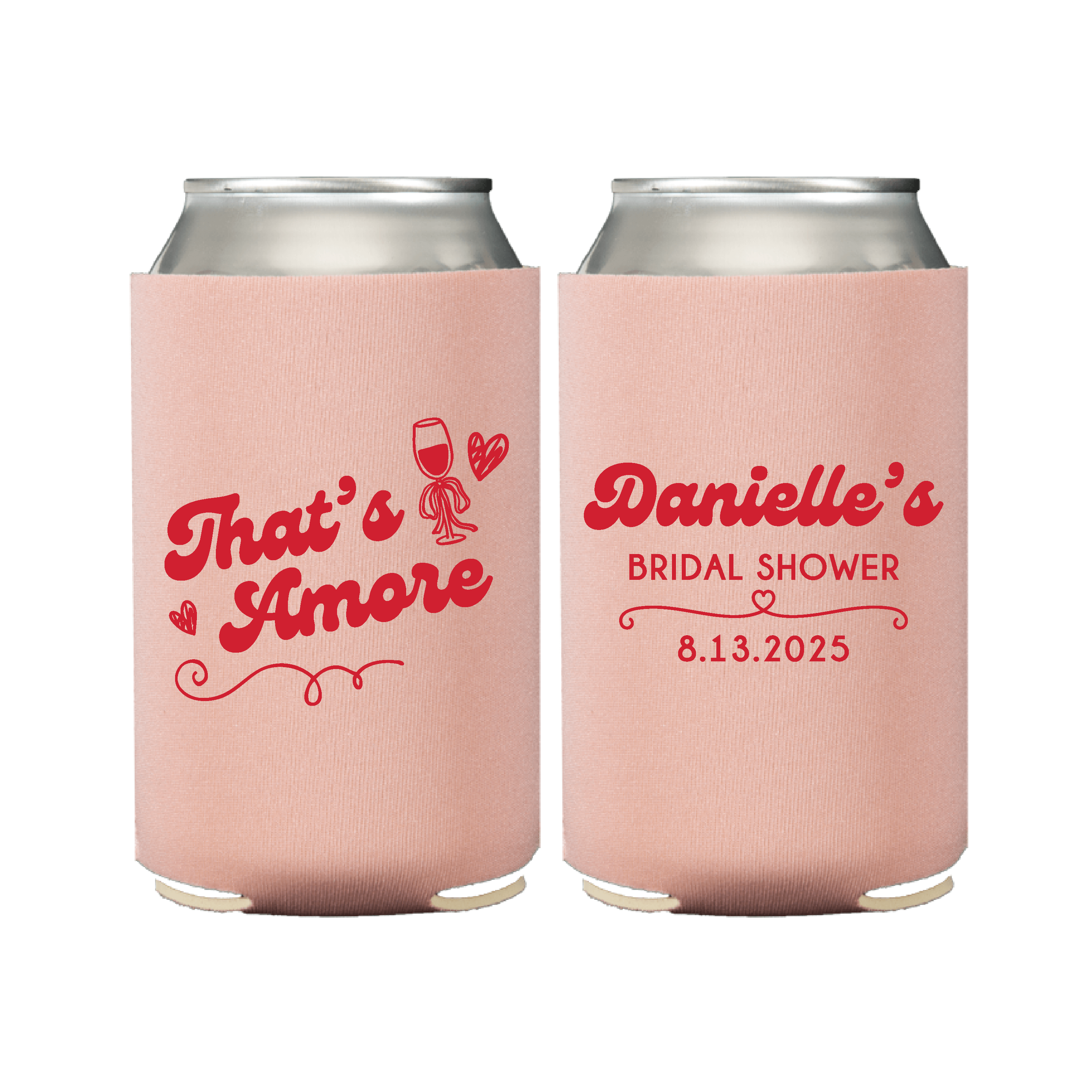 That’s Amore Bridal Shower Can Coolers