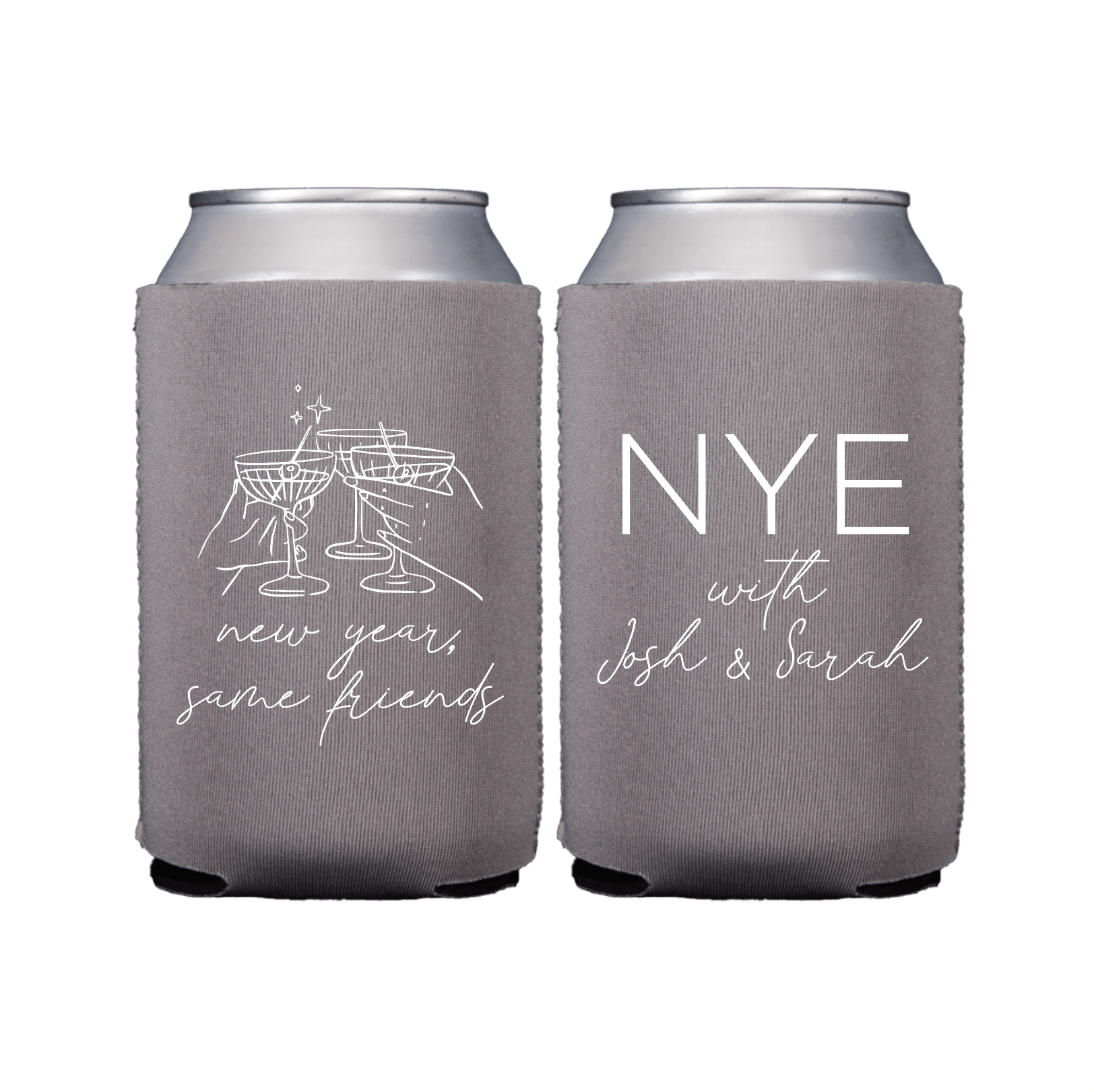New Year, Same Friends NYE Can Coolers - Can Cooler