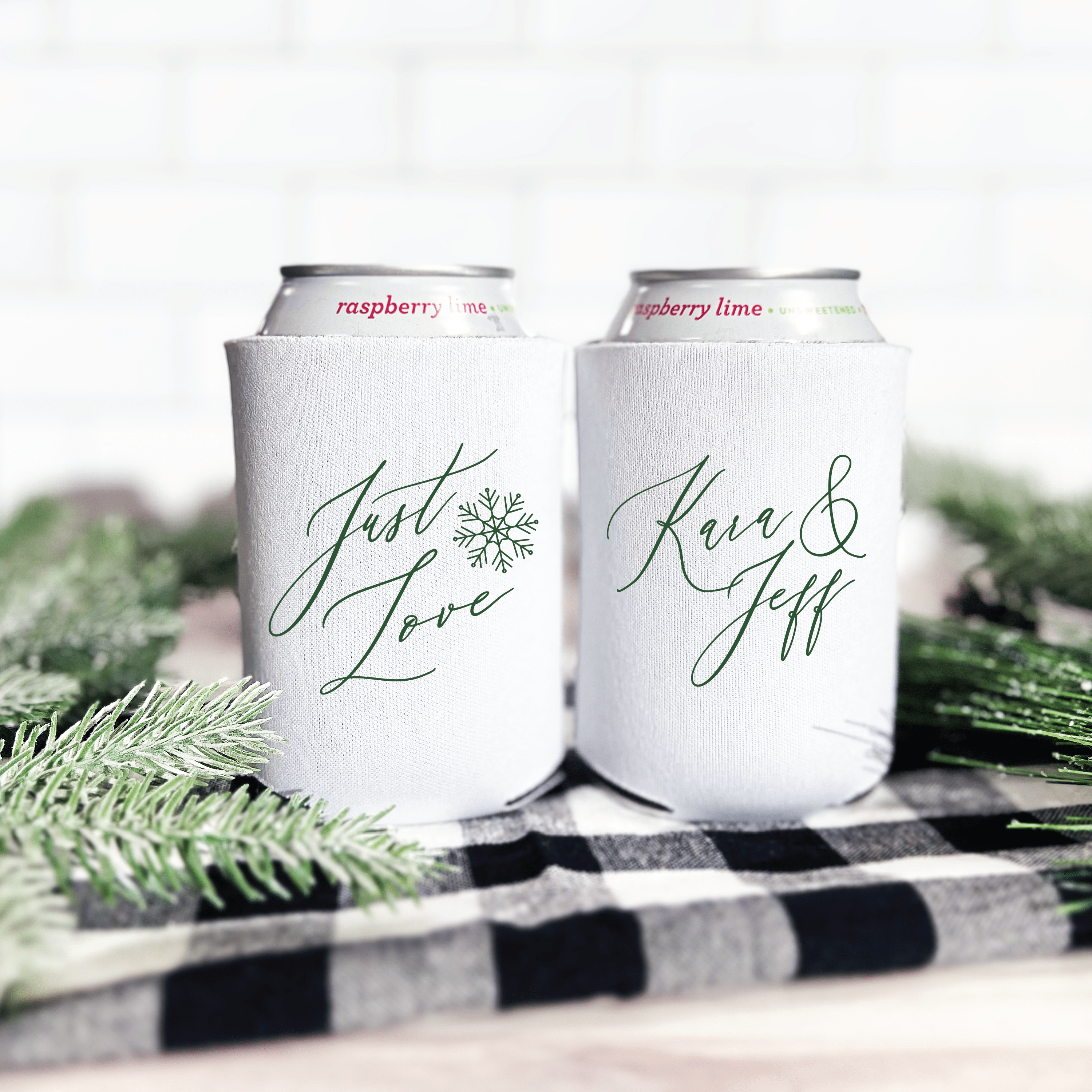 Just Love Personalized Wedding Can Coolers - Can Cooler