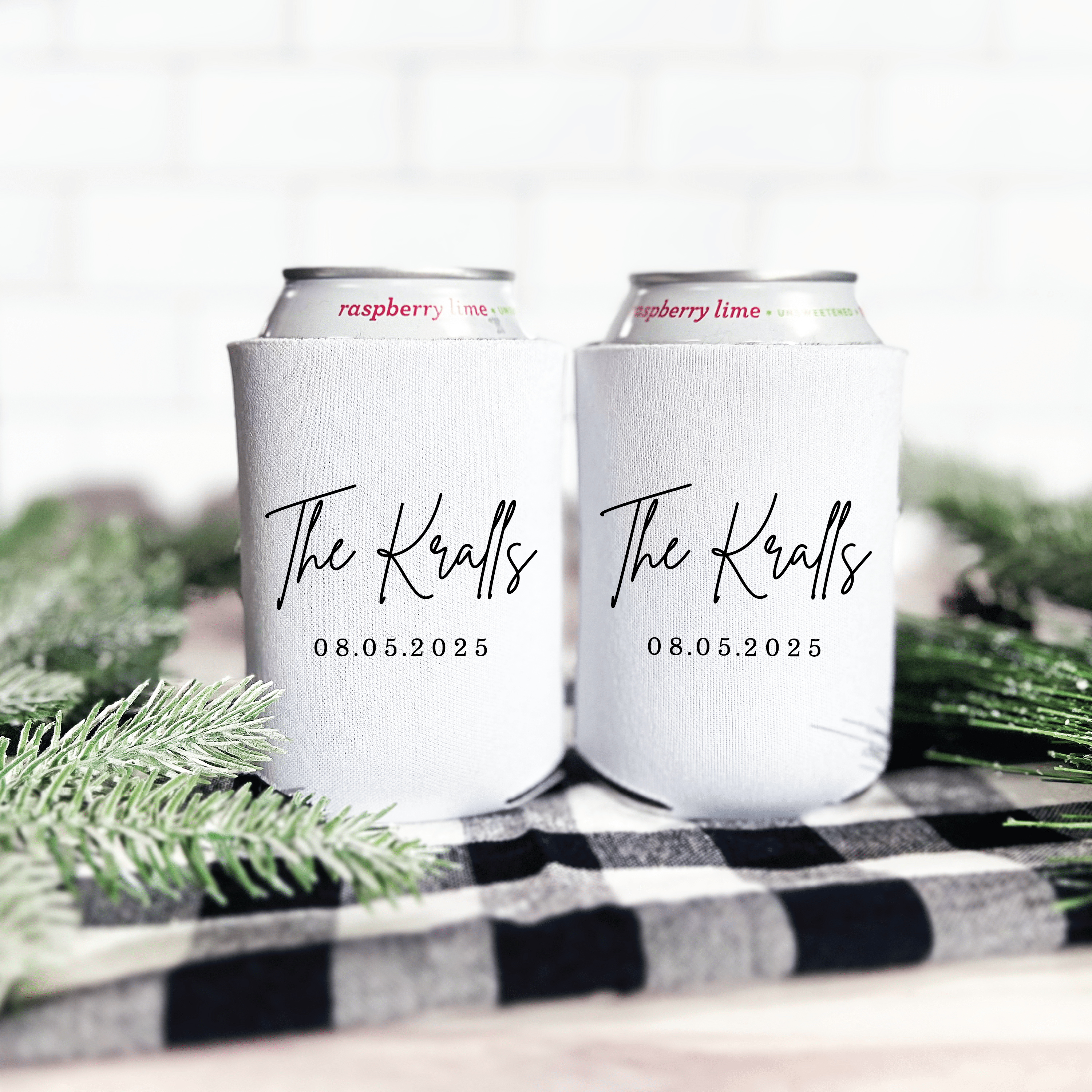 Personalized Last Name Wedding Can Coolers - Can Cooler