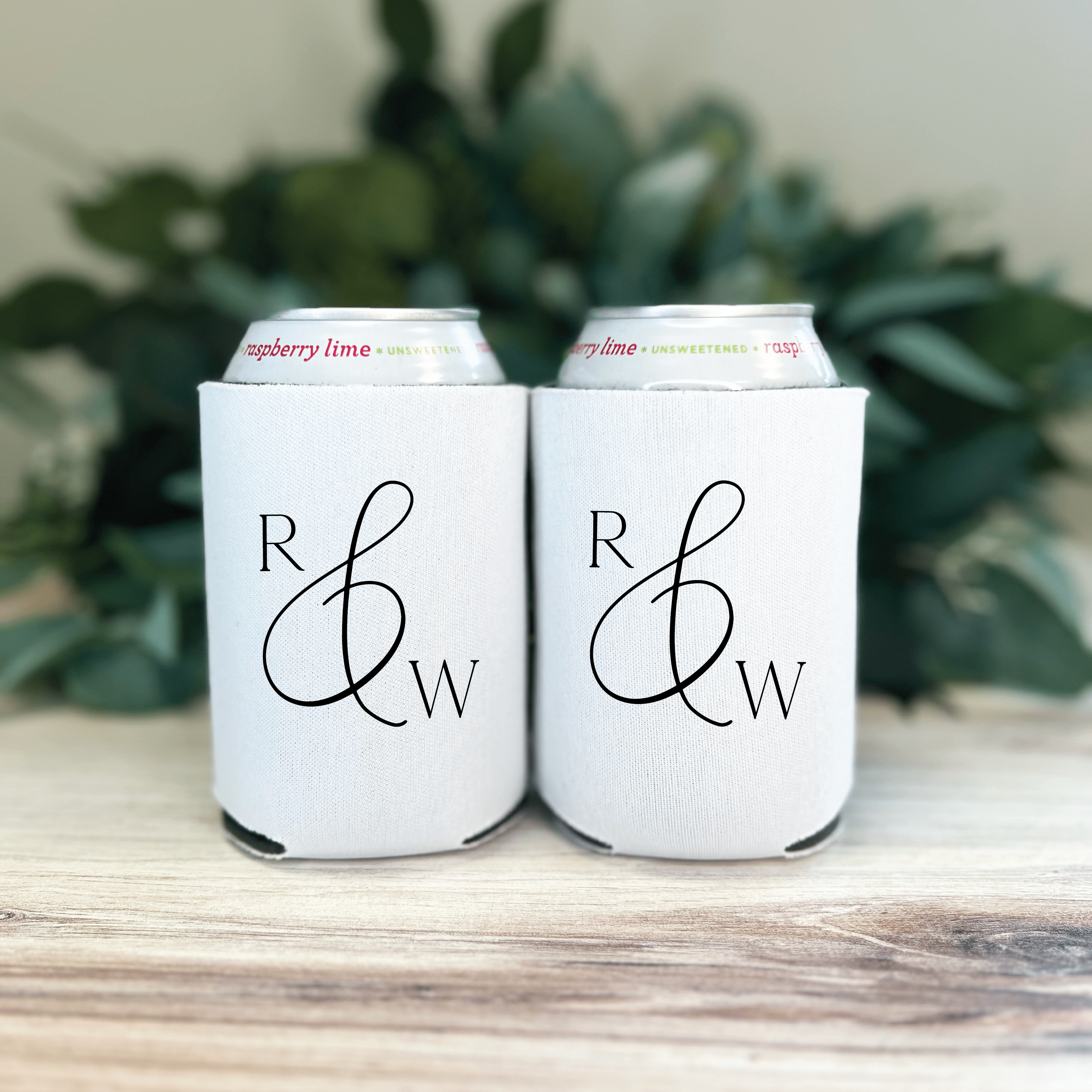 Monogrammed Wedding Can Coolers - Can Cooler