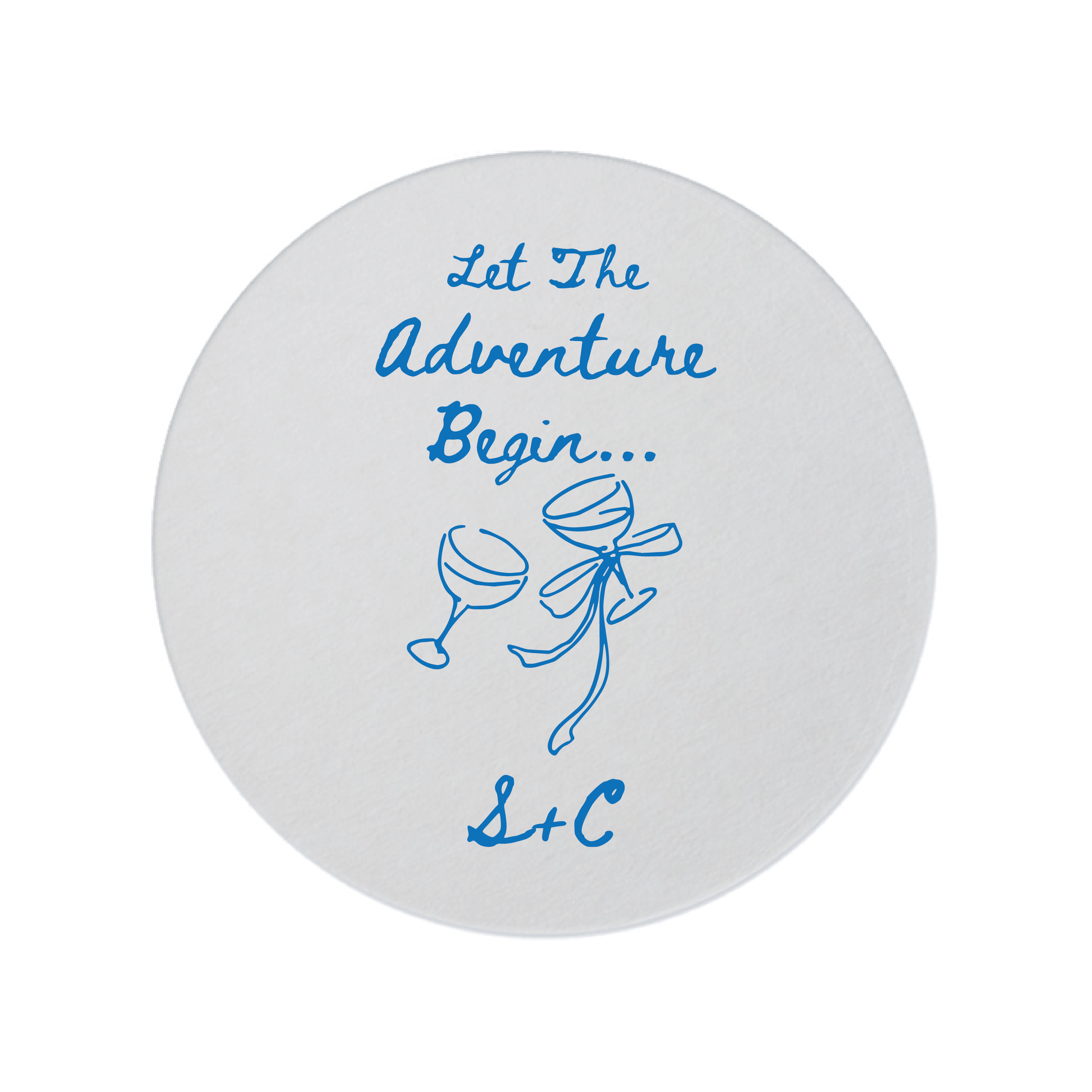 Let The Adventure Begin Wedding Coasters - Coasters