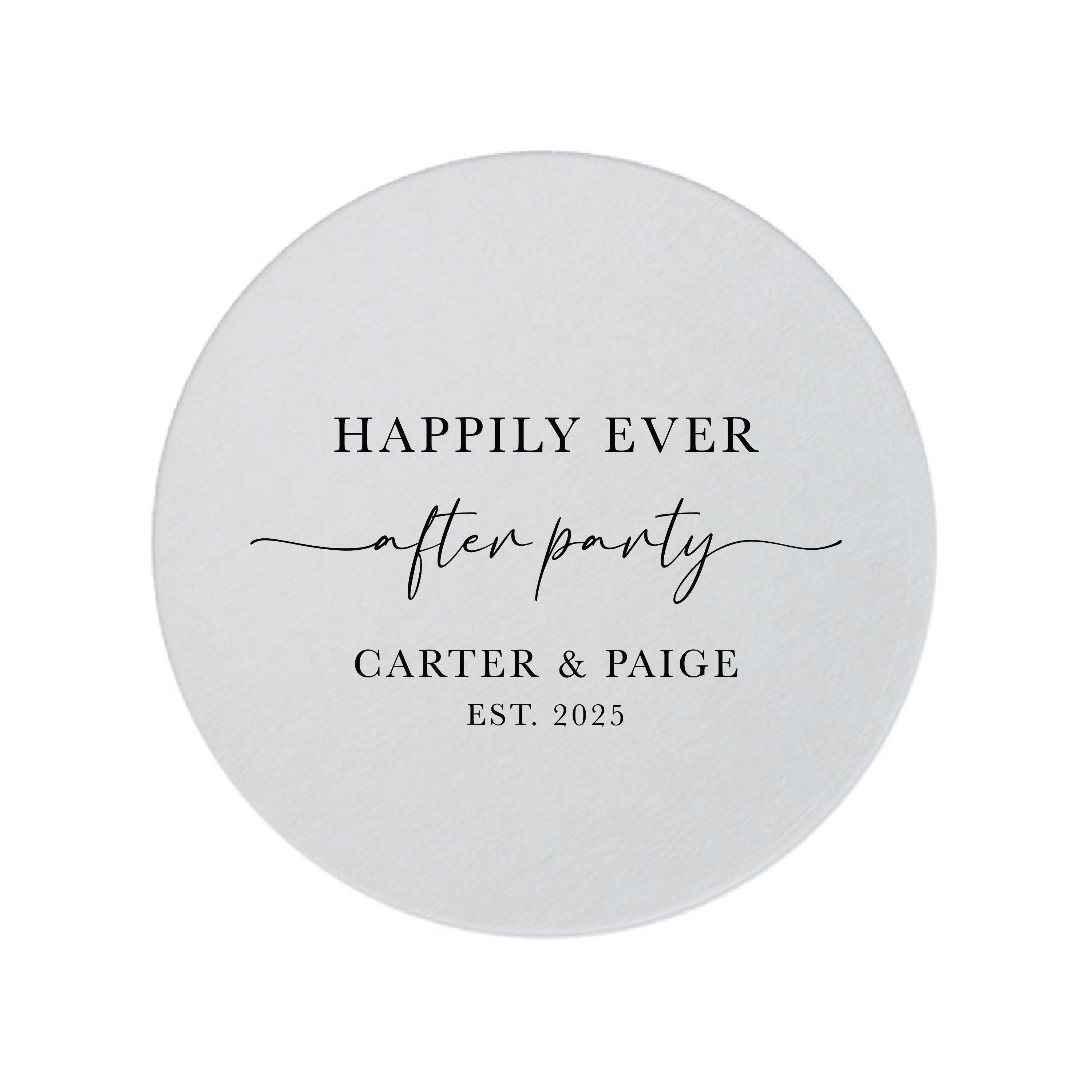 Happily Ever After Party Wedding Reception Coasters - Coasters