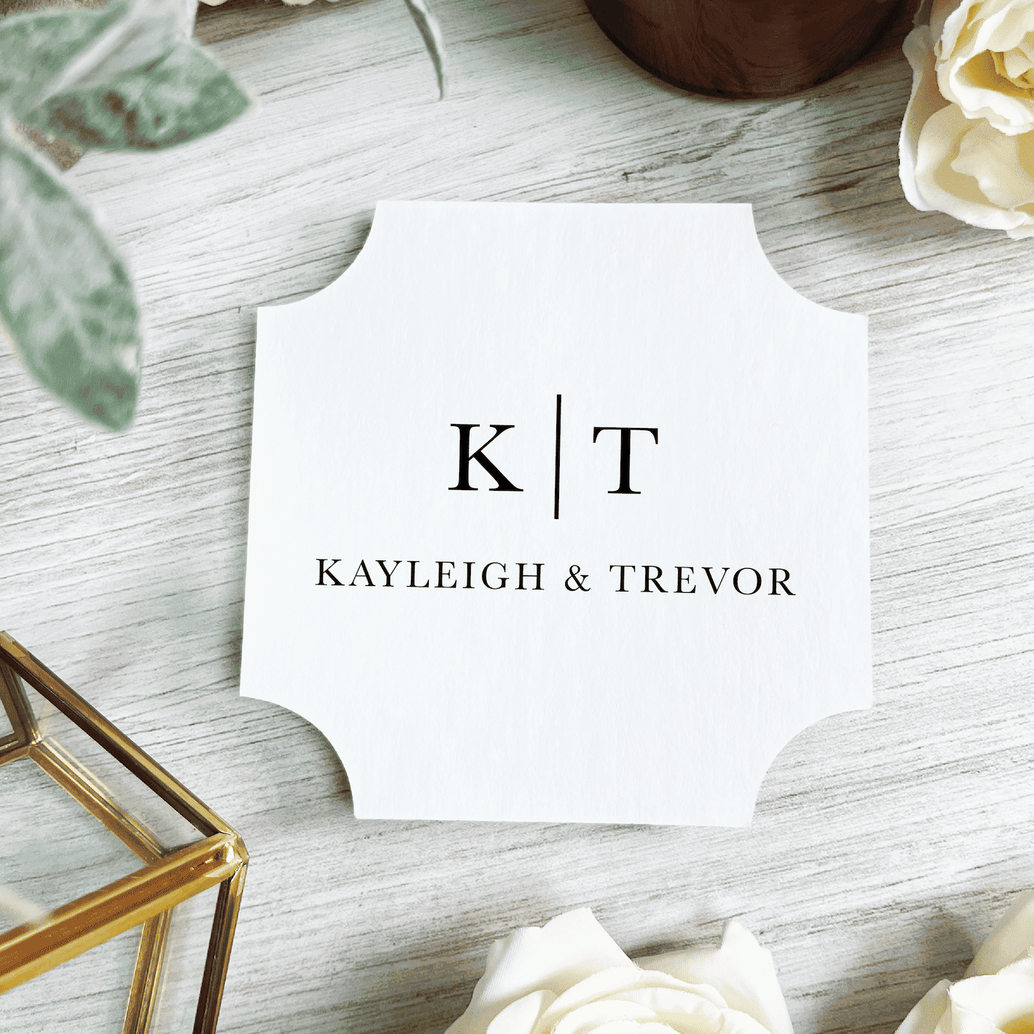 Modern Initials Personalized Wedding Coasters - Coasters