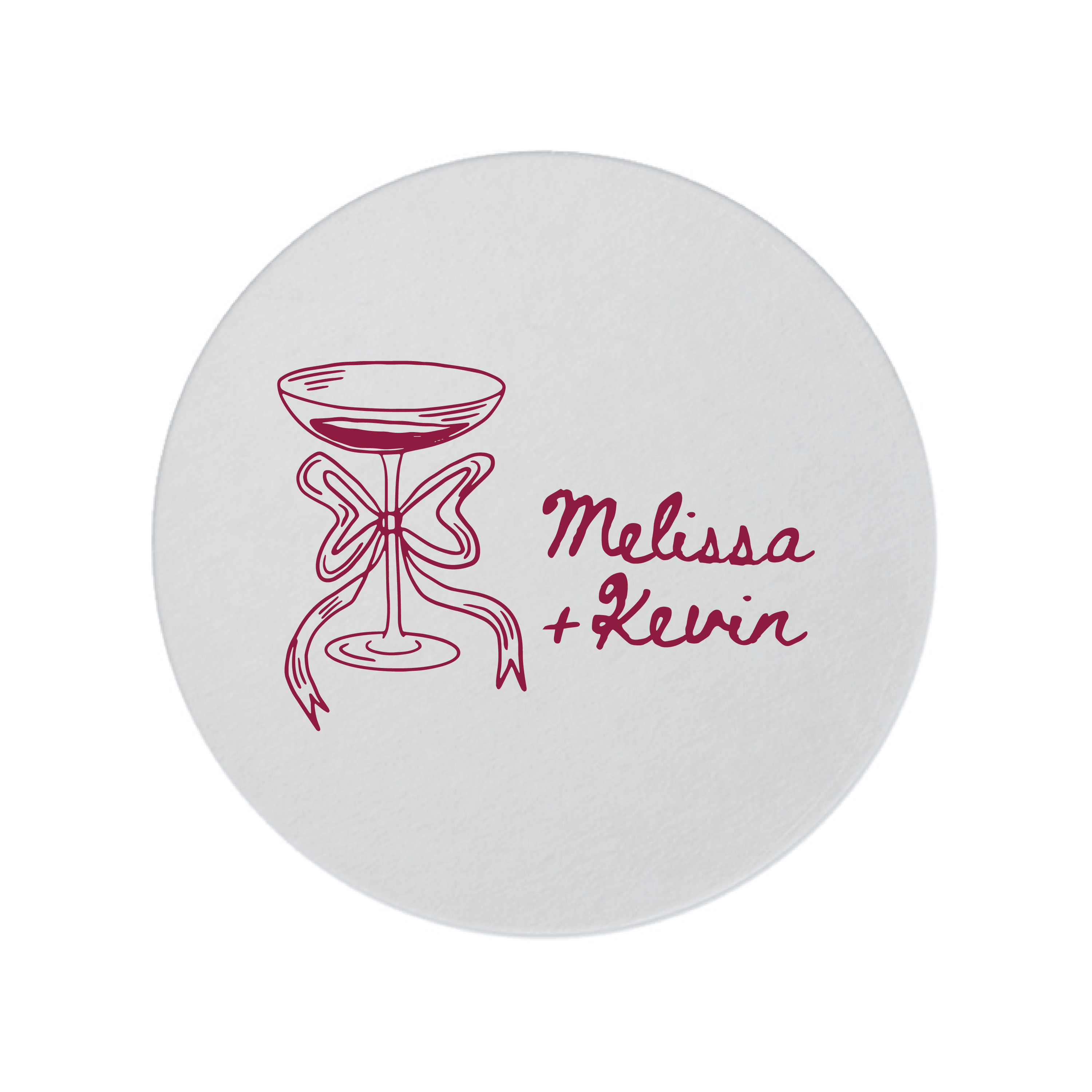 Champagne Doodle Personalized Wedding Coasters - Coasters