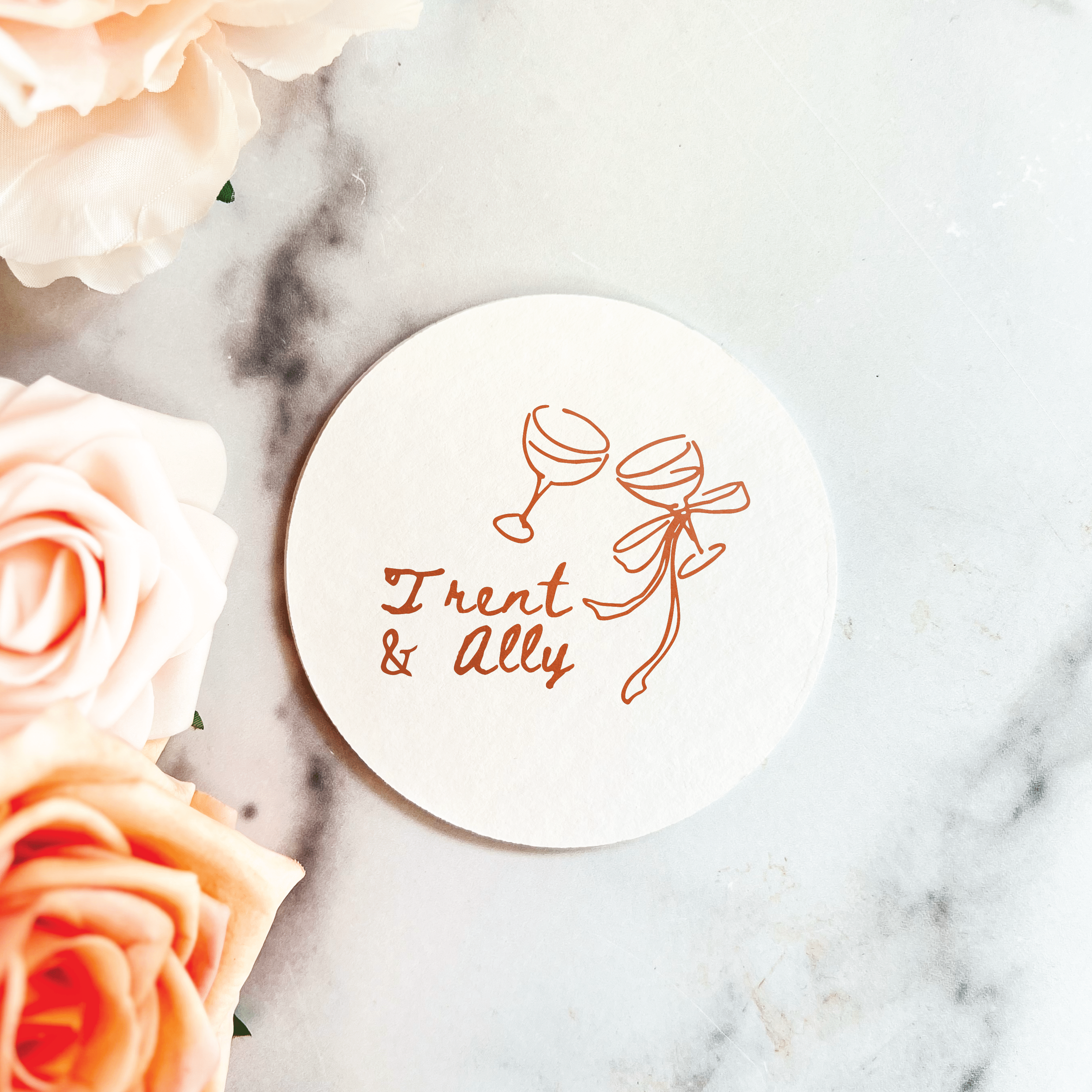 Toast To Forever Personalized Wedding Coasters - Coasters