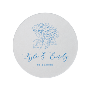 Elegant Hydrangea Wedding Coasters