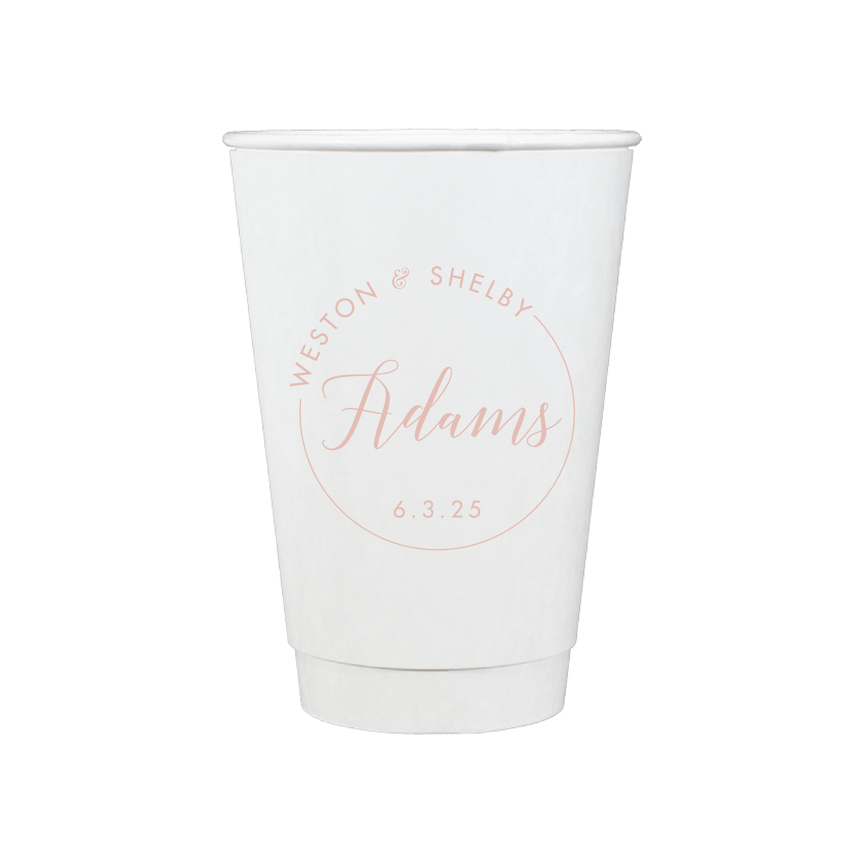 Custom Monogram Personalized Wedding Paper Cups - Cup - Paper Cup