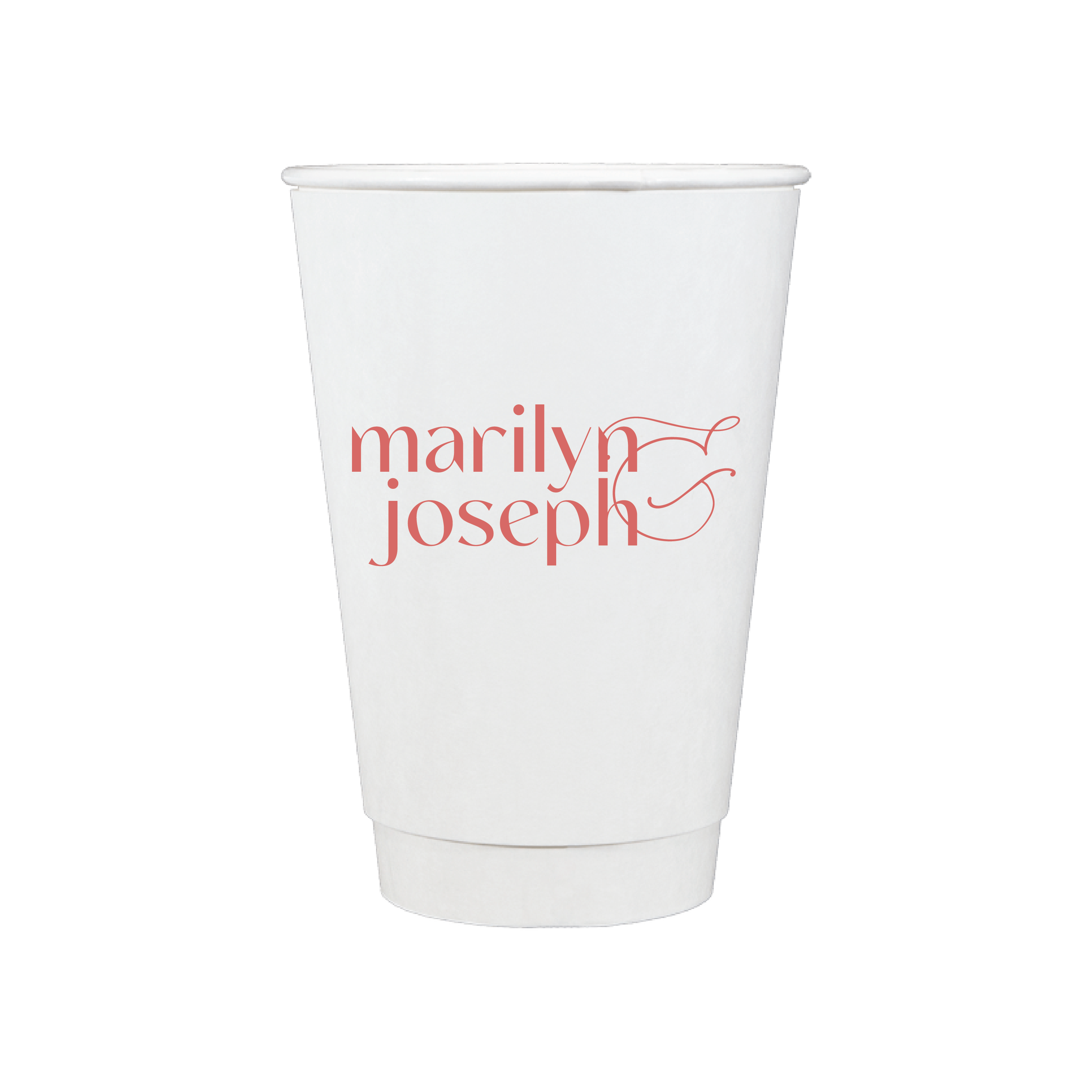 Modern First Names Personalized Wedding Paper Cups - Cup - Paper Cup