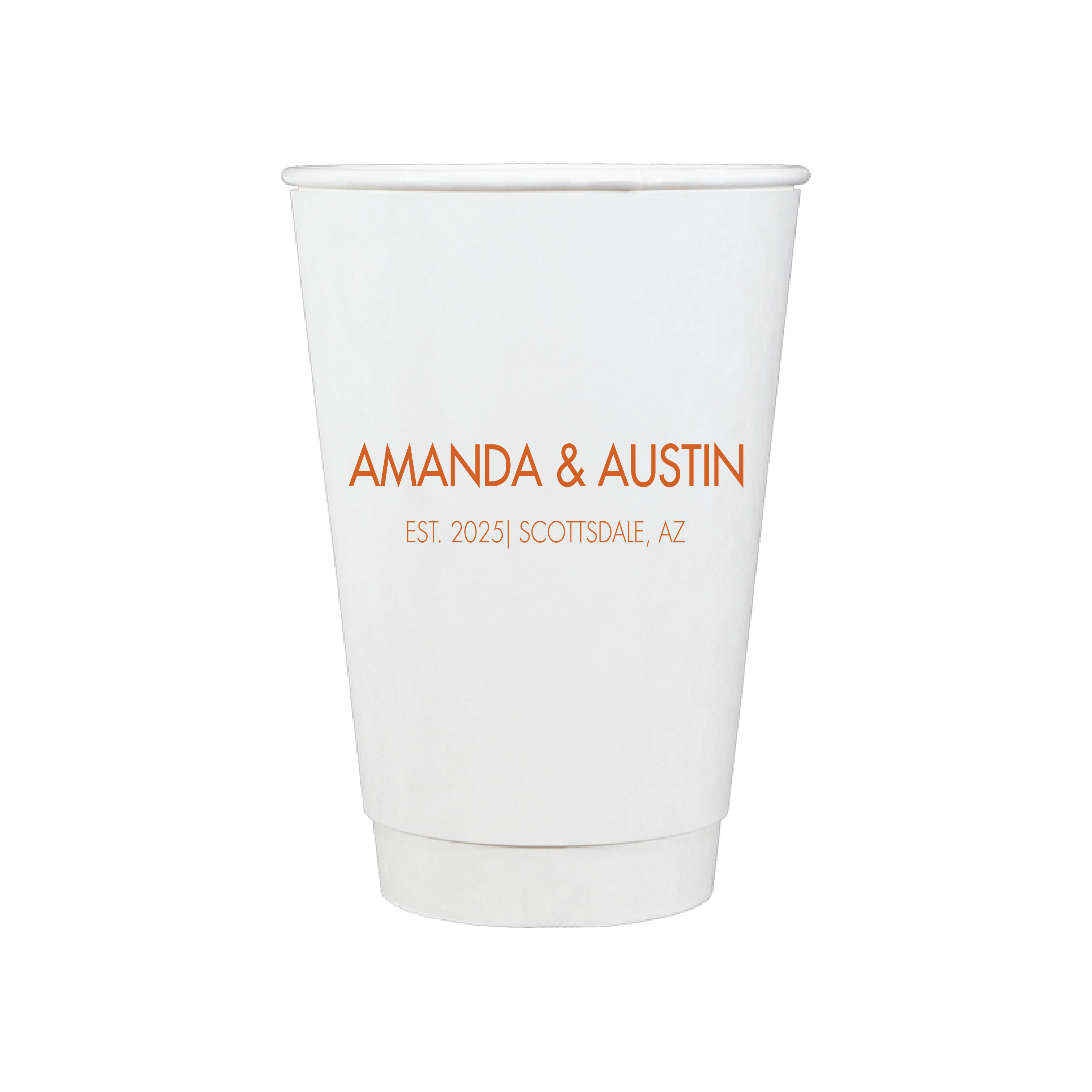 Custom Monogram Personalized Wedding Paper Cups - Cup - Paper Cup