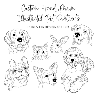 Hand Drawn Pet Portrait - Extended License