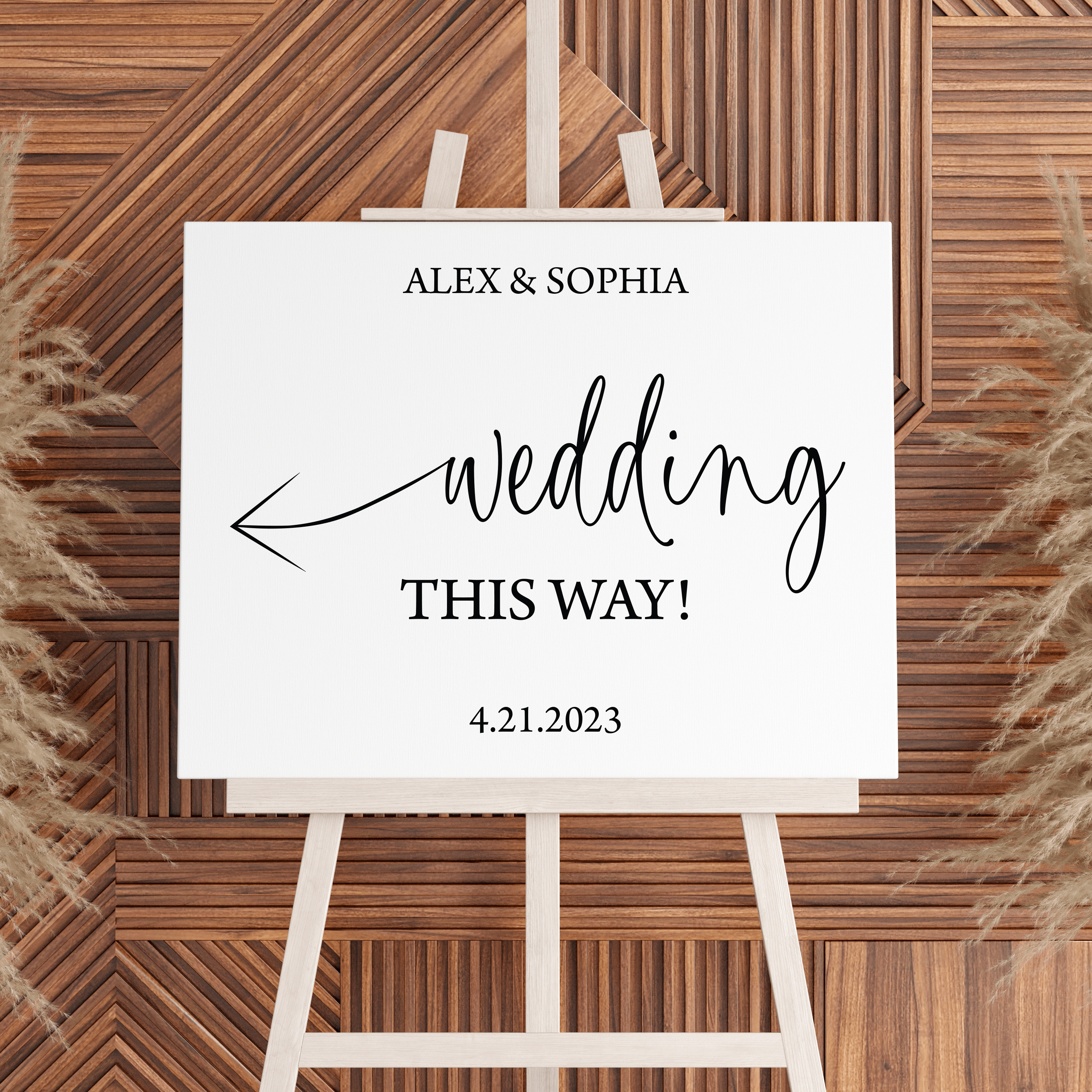 Wedding This Way Directional Ceremony Sign - Welcome Sign