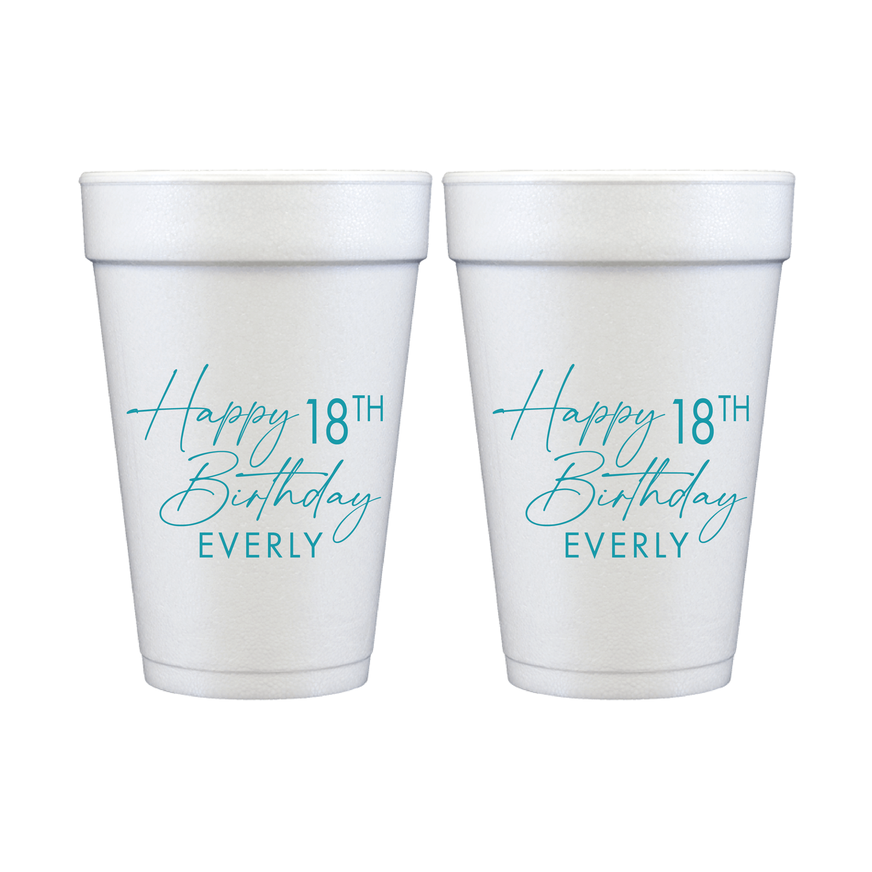 Elegant Milestone Birthday Foam Cups