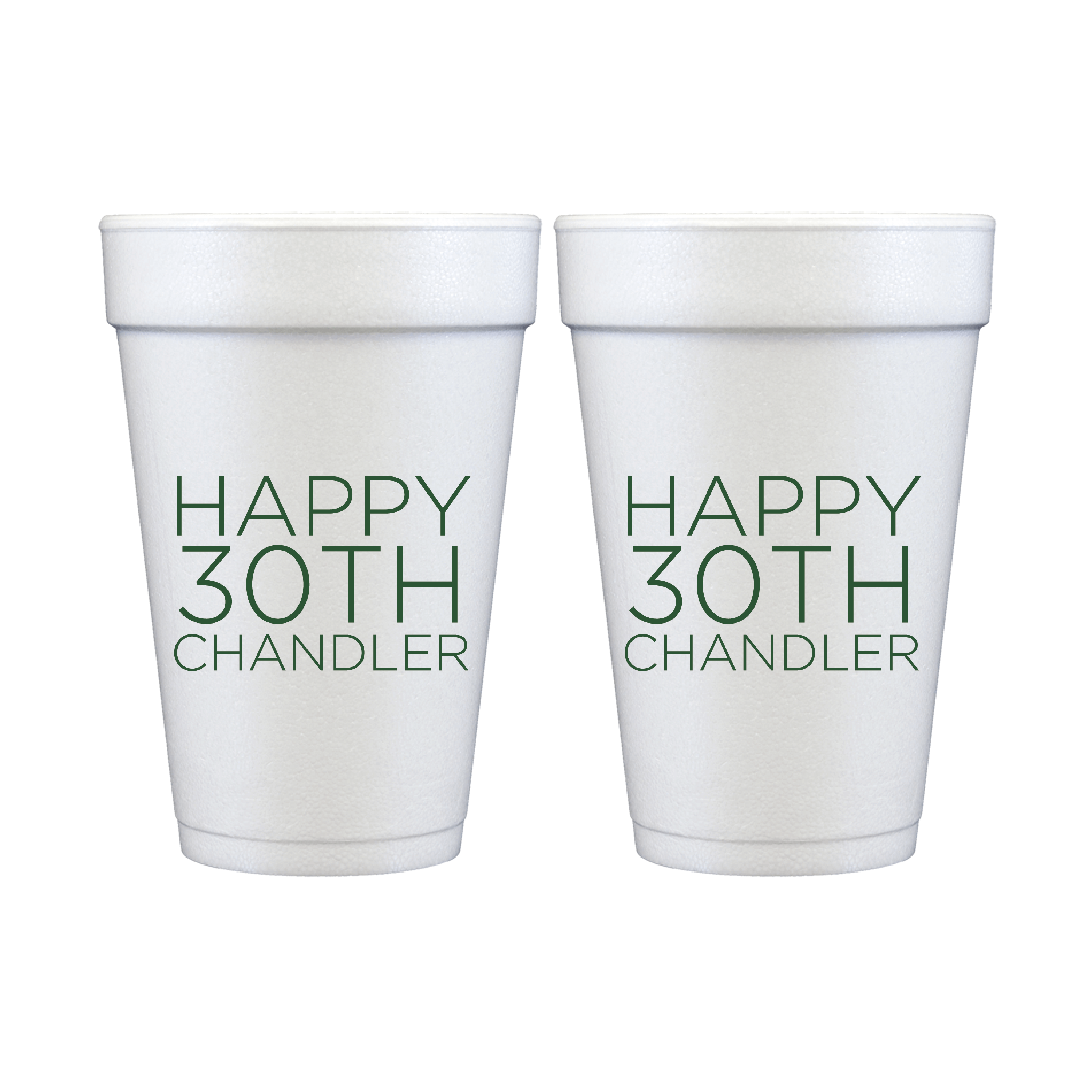 Milestone Age Birthday Foam Cups