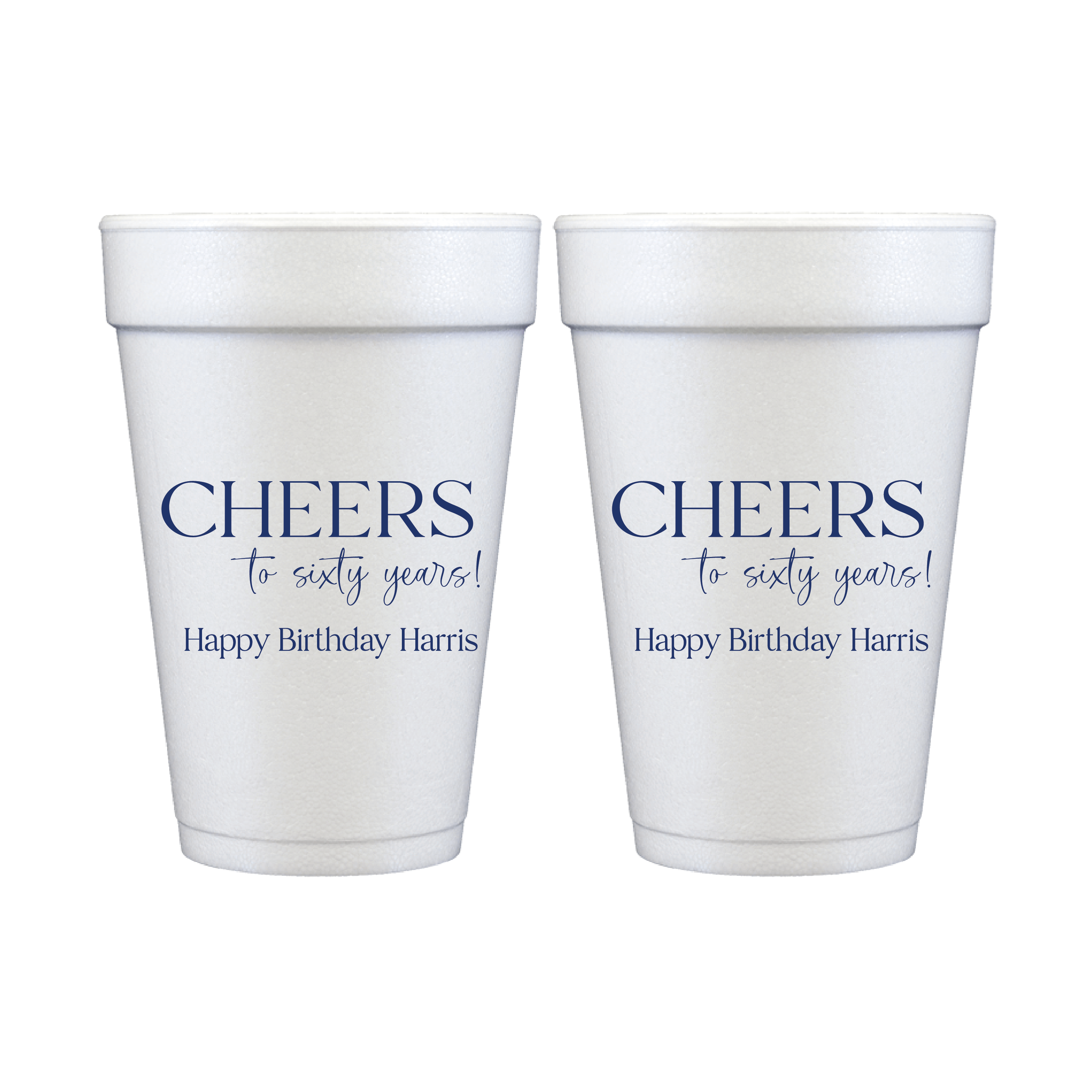 Cheers to the Years Birthday Foam Cups