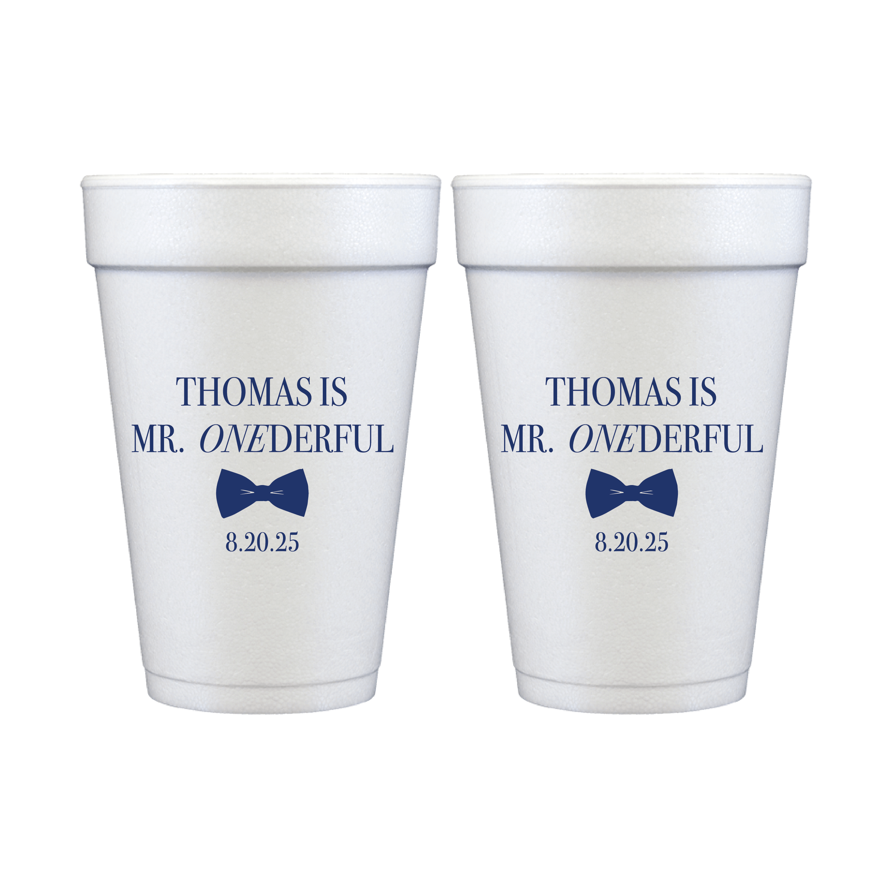 Mr ONEderful Birthday Foam Cups