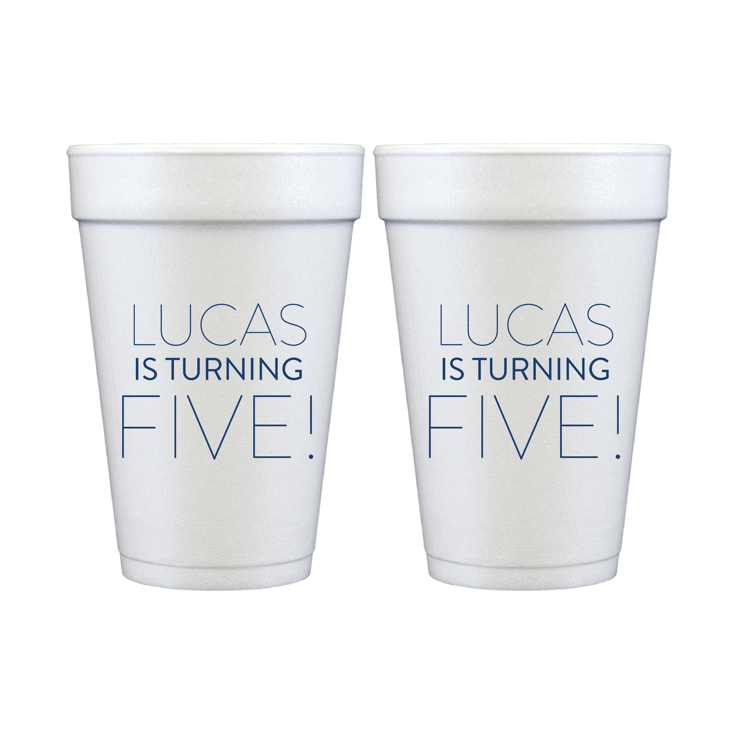 Bold Number Birthday Foam Cups