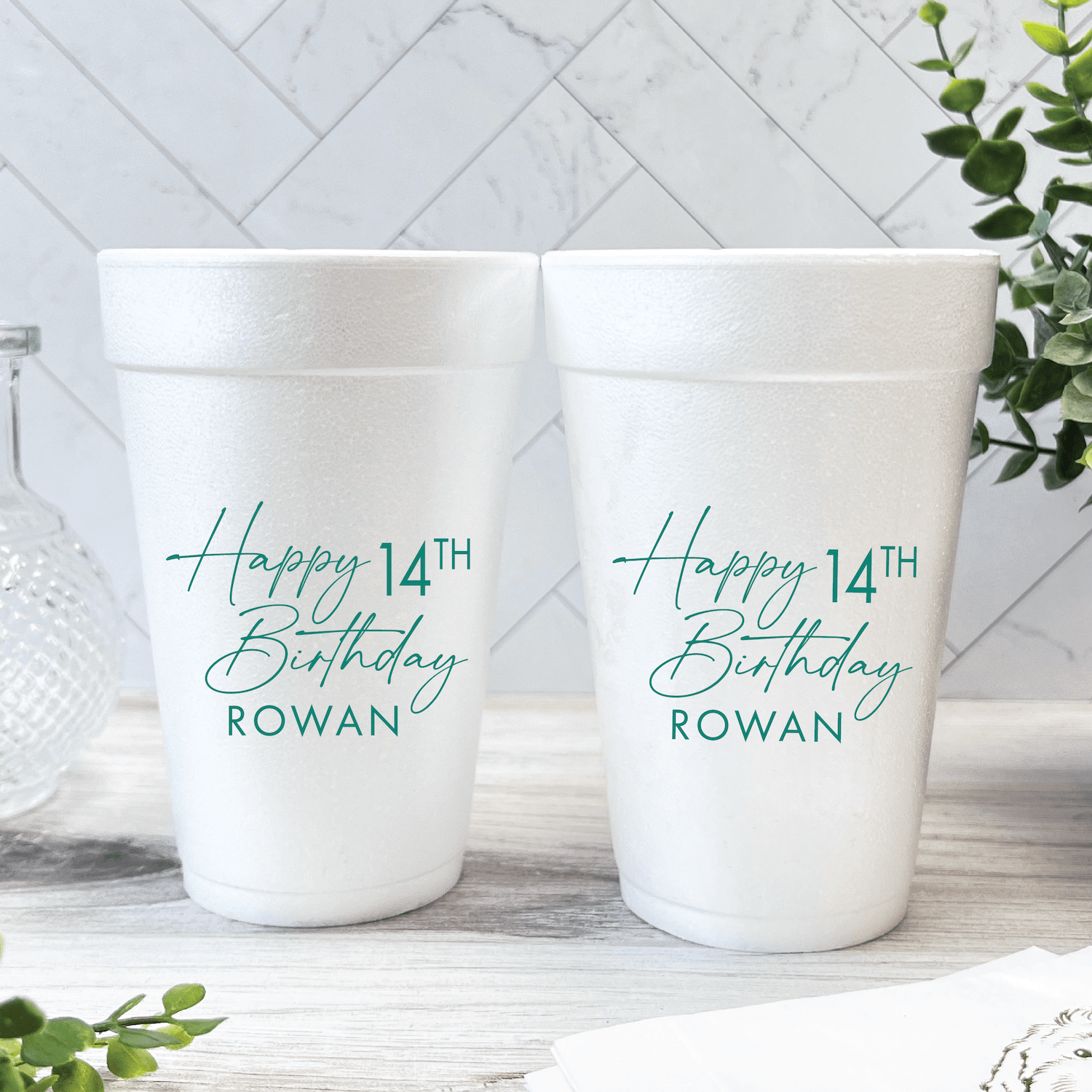 Time to Party Birthday Foam Cups