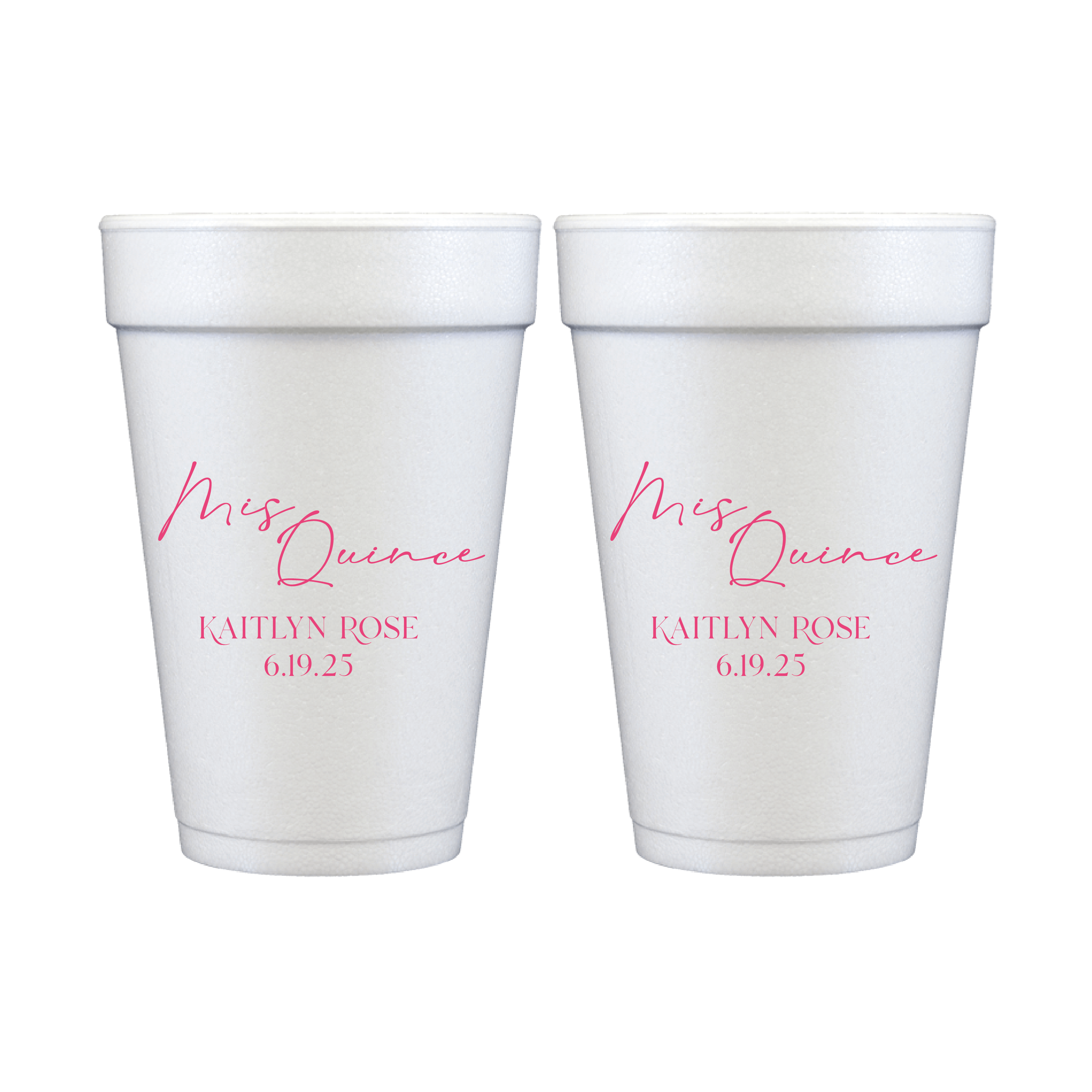 Mis Quince Magic Birthday Foam Cups