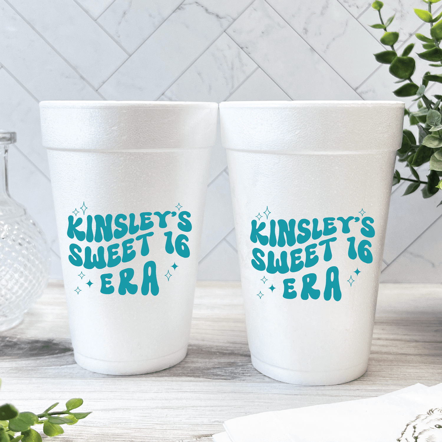Sweet 16 Era Birthday Foam Cups