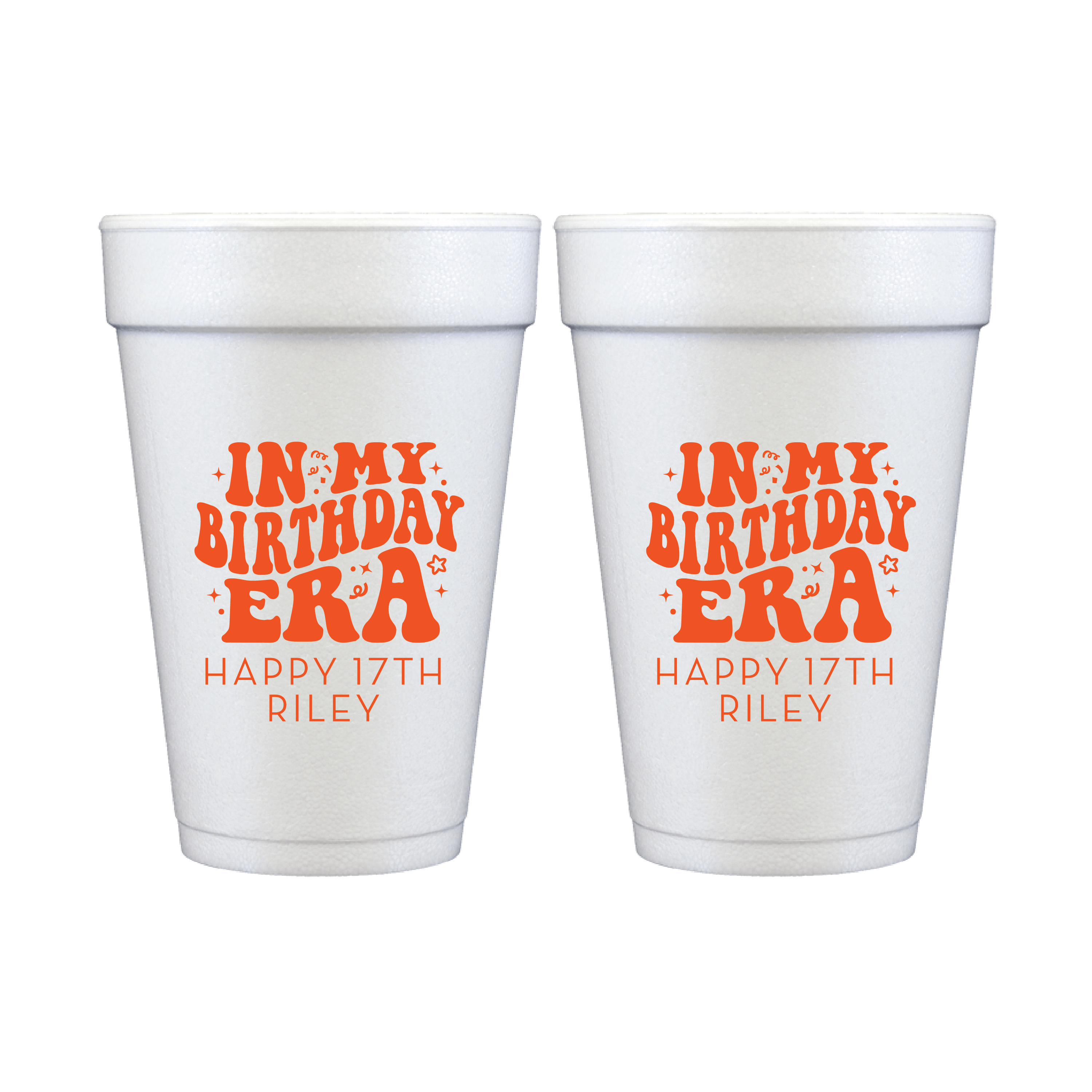 Birthday Era Party Foam Cups
