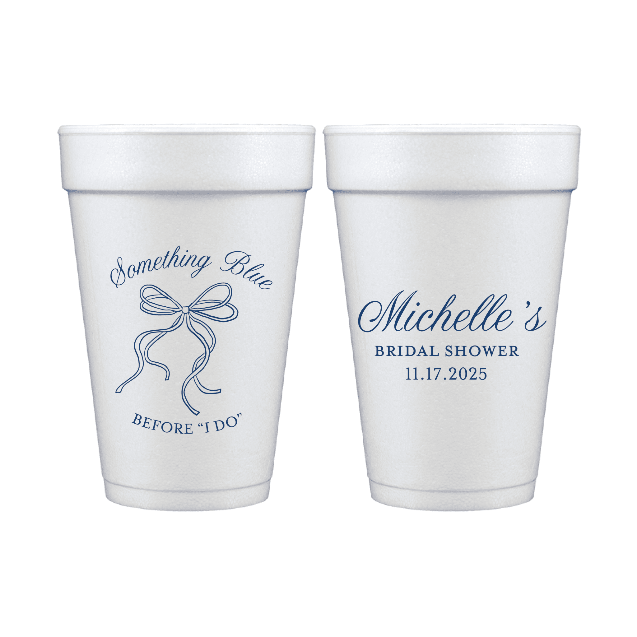 Something Blue Before I Do Bridal Shower Foam Cups - Cup - Foam