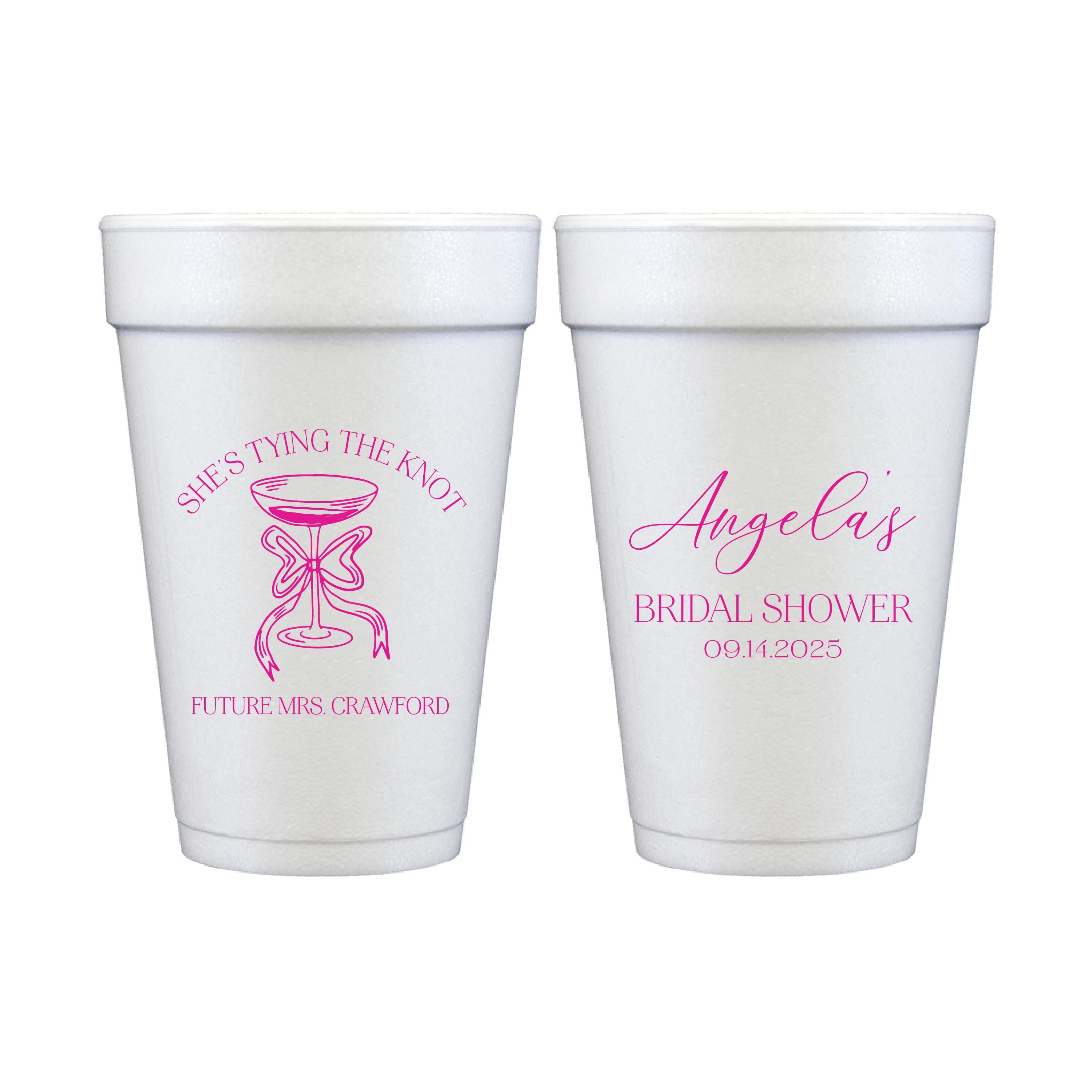 She's Tying The Knot Bridal Shower Foam Cups - Cup - Foam