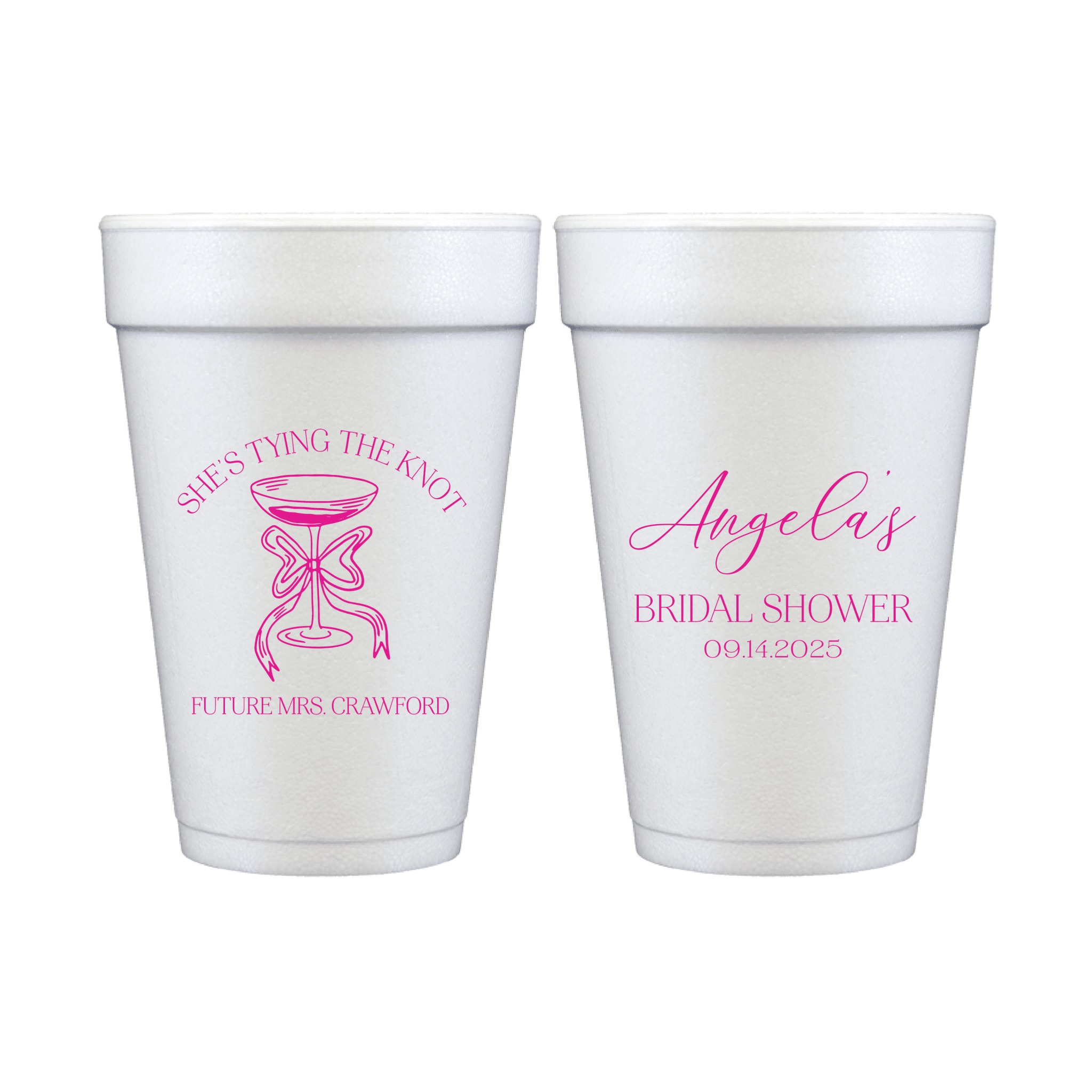 She's Tying The Knot Bridal Shower Foam Cups - Cup - Foam