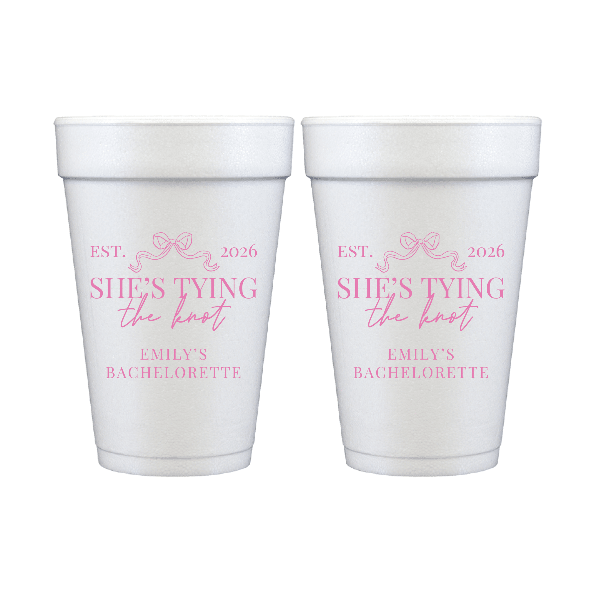 She's Tying The Knot Bachelorette Foam Cups - Cup - Foam