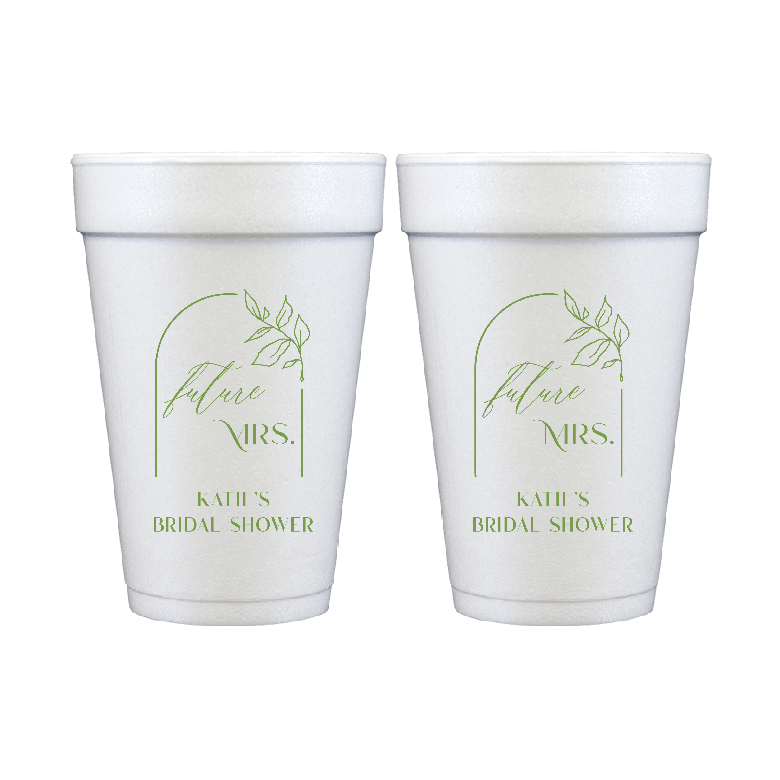 Future Mrs Floral Arch Bridal Shower Foam Cups - Cup - Foam