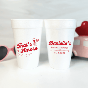That's Amore Bridal Shower Foam Cups