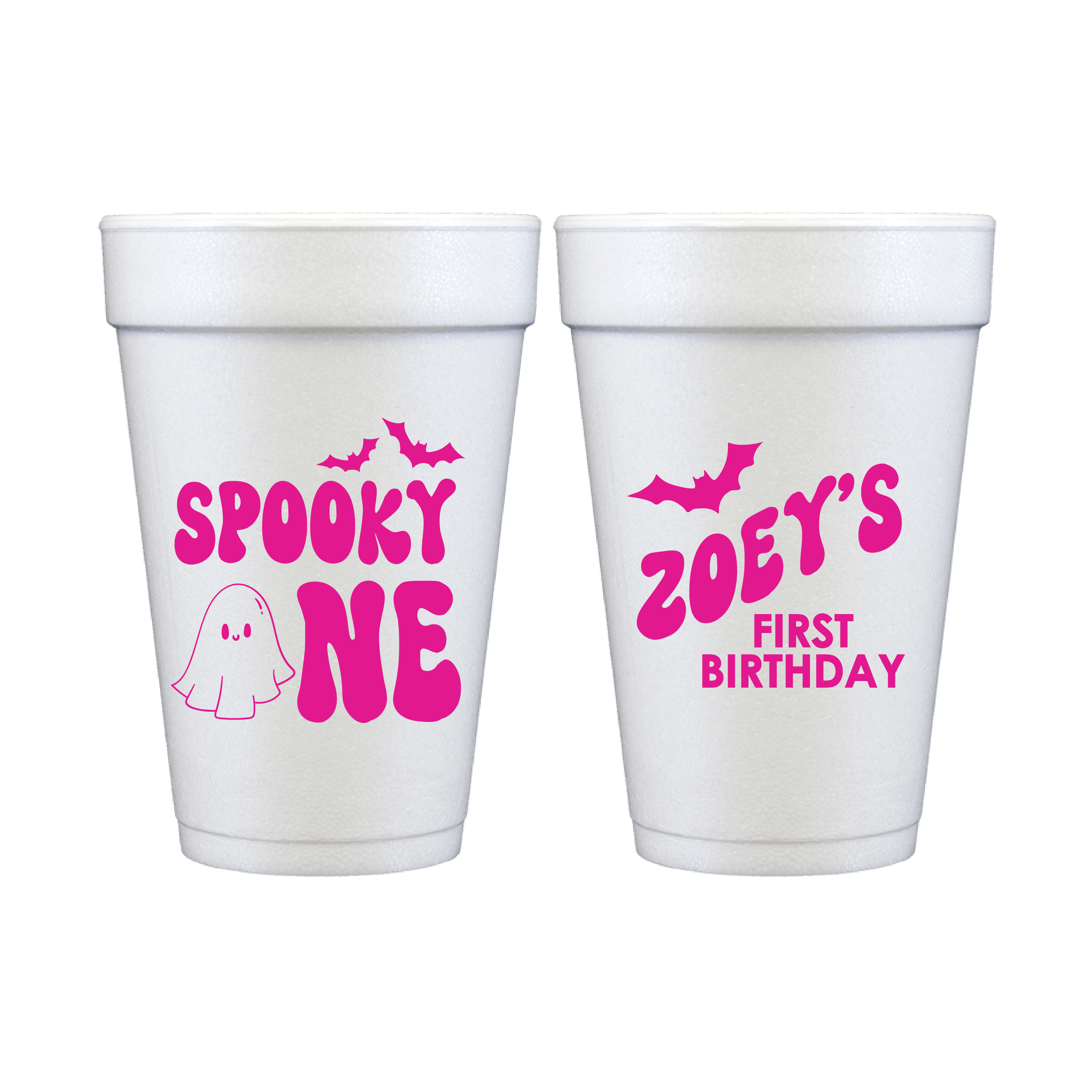 Spooky One First Birthday Foam Cups