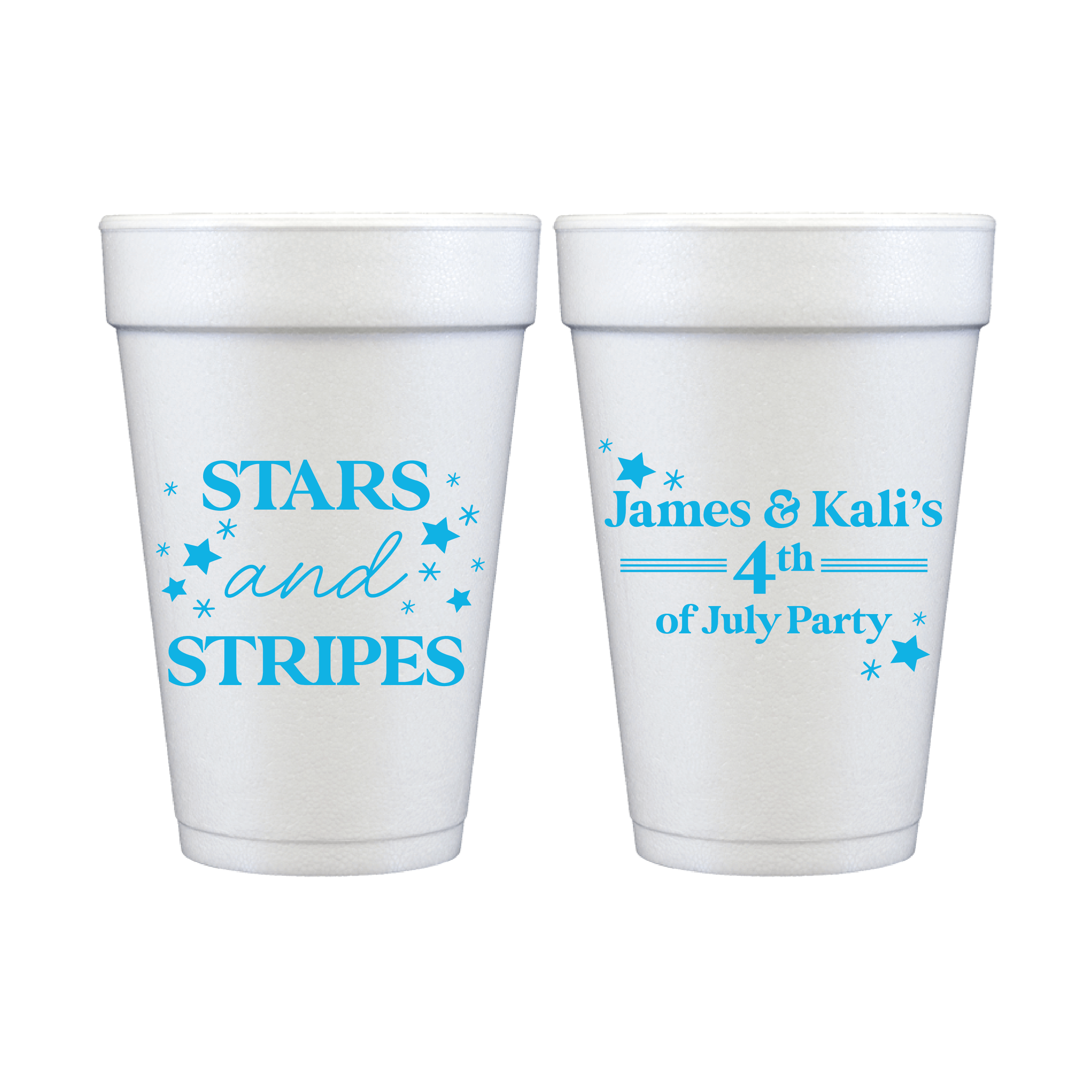 Stars and Stripes Personalized Foam Cups