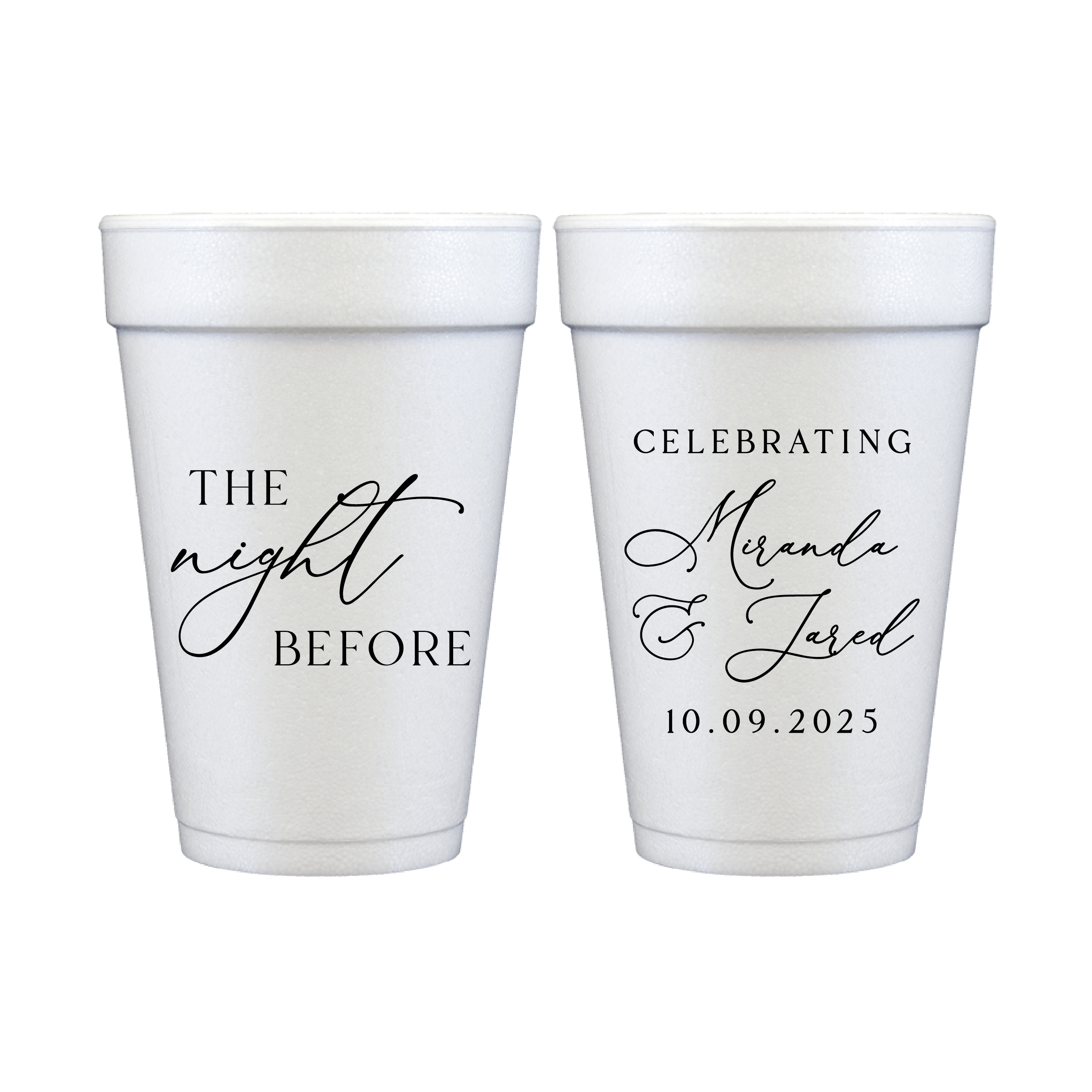 The Night Before Personalized Foam Rehearsal Dinner Cups - Cup - Foam
