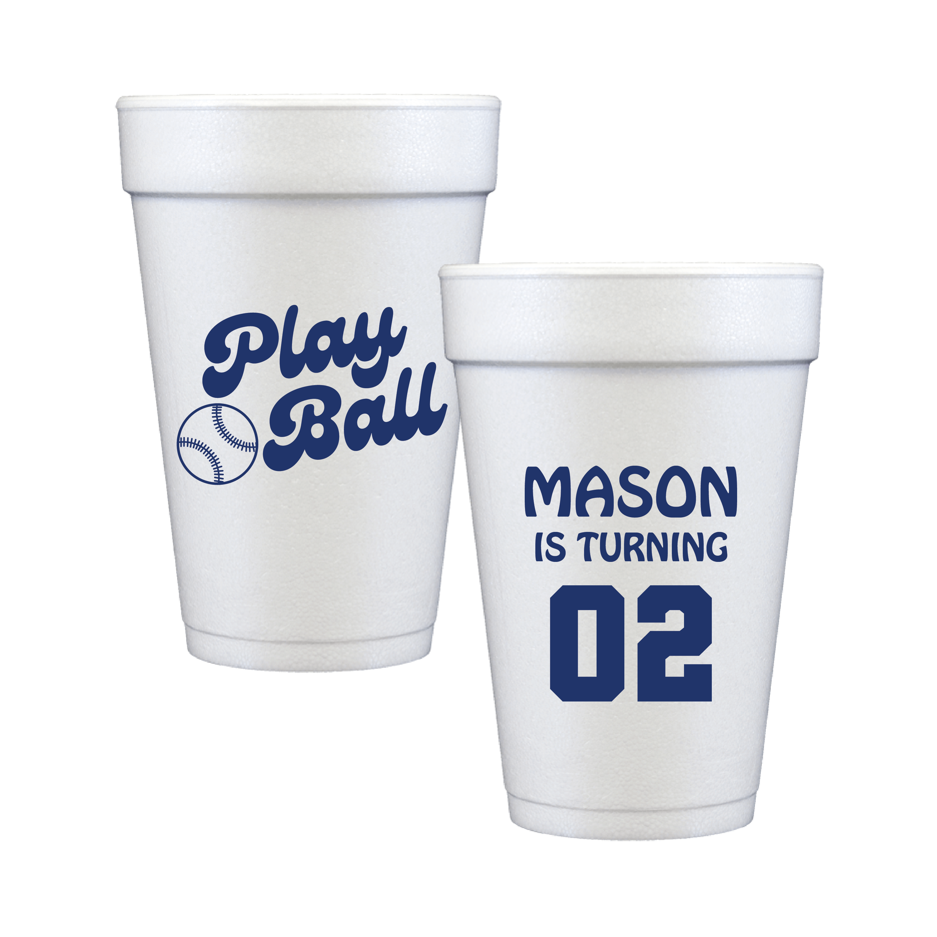 Play Ball Birthday Foam Cups