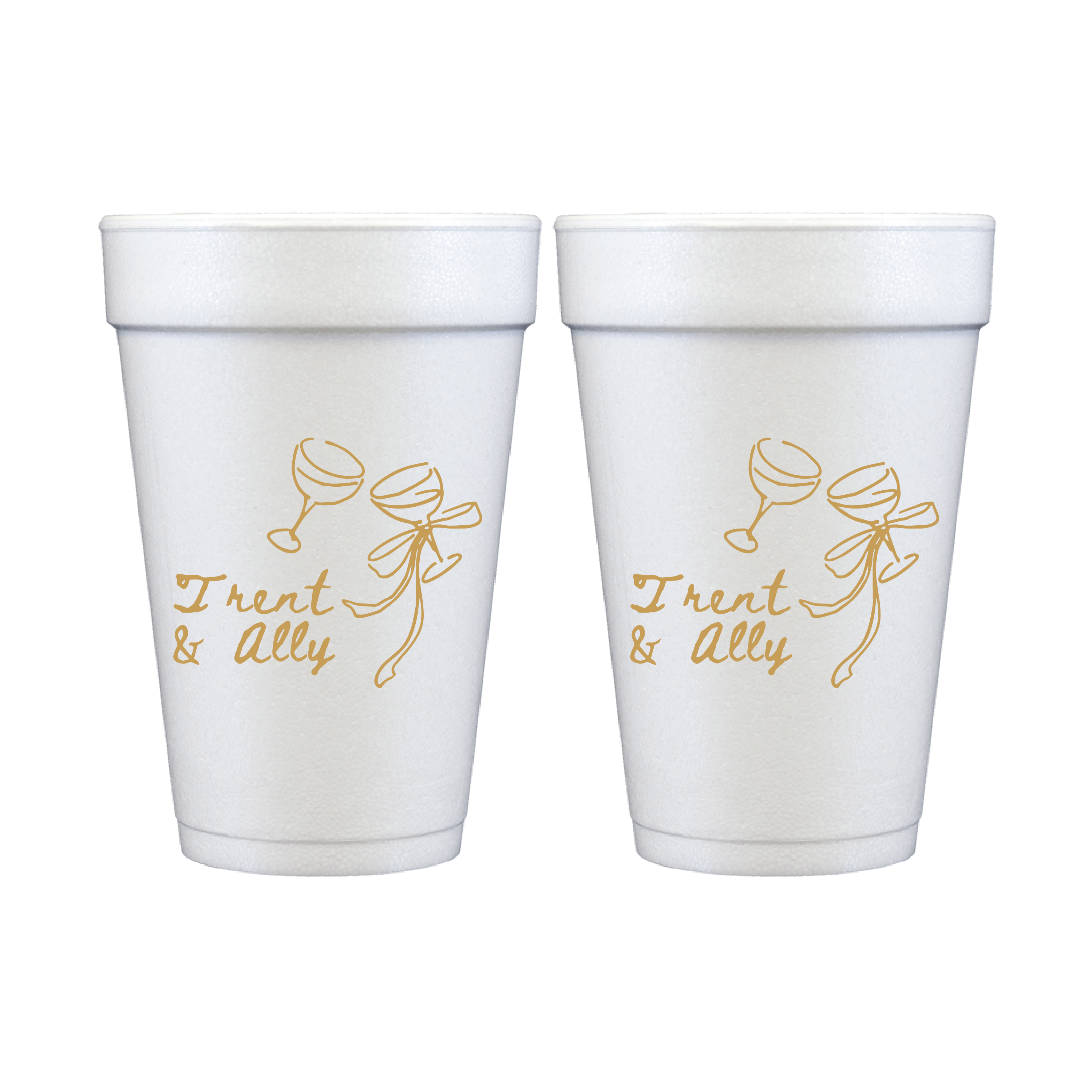 Toast To Forever Personalized Foam Wedding Cups - Cup - Foam