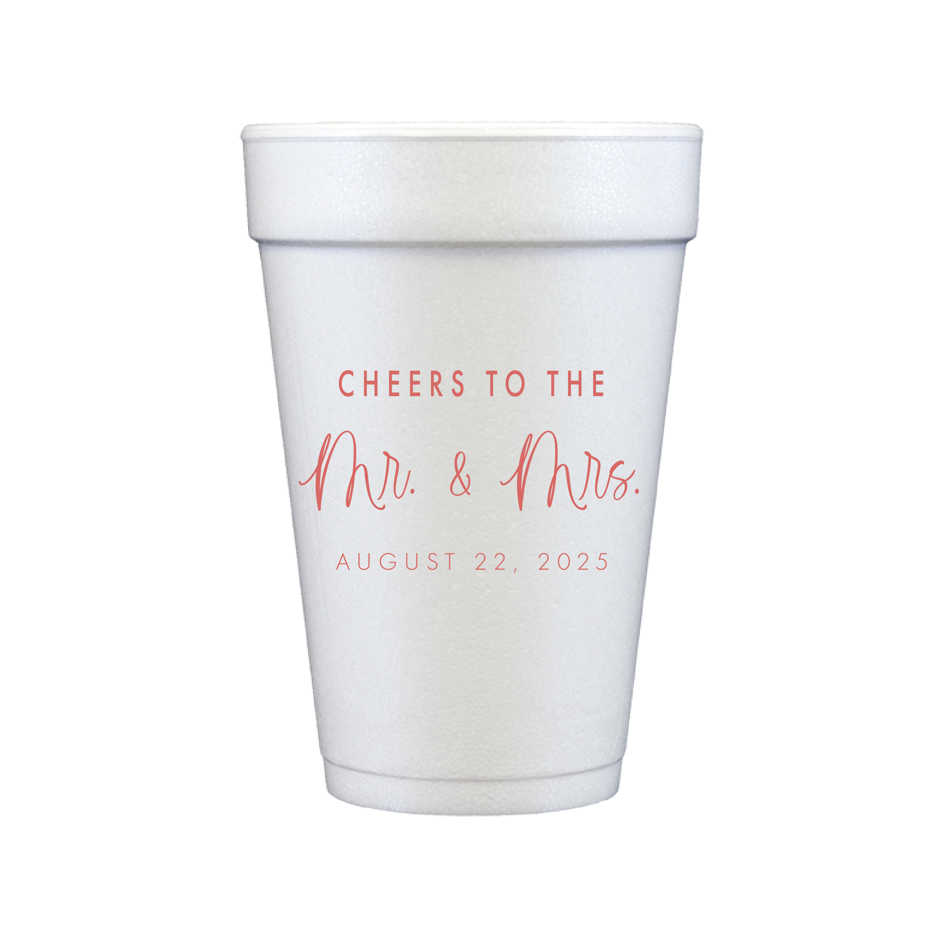 Custom Personalized Foam Wedding Cups - Cup - Foam