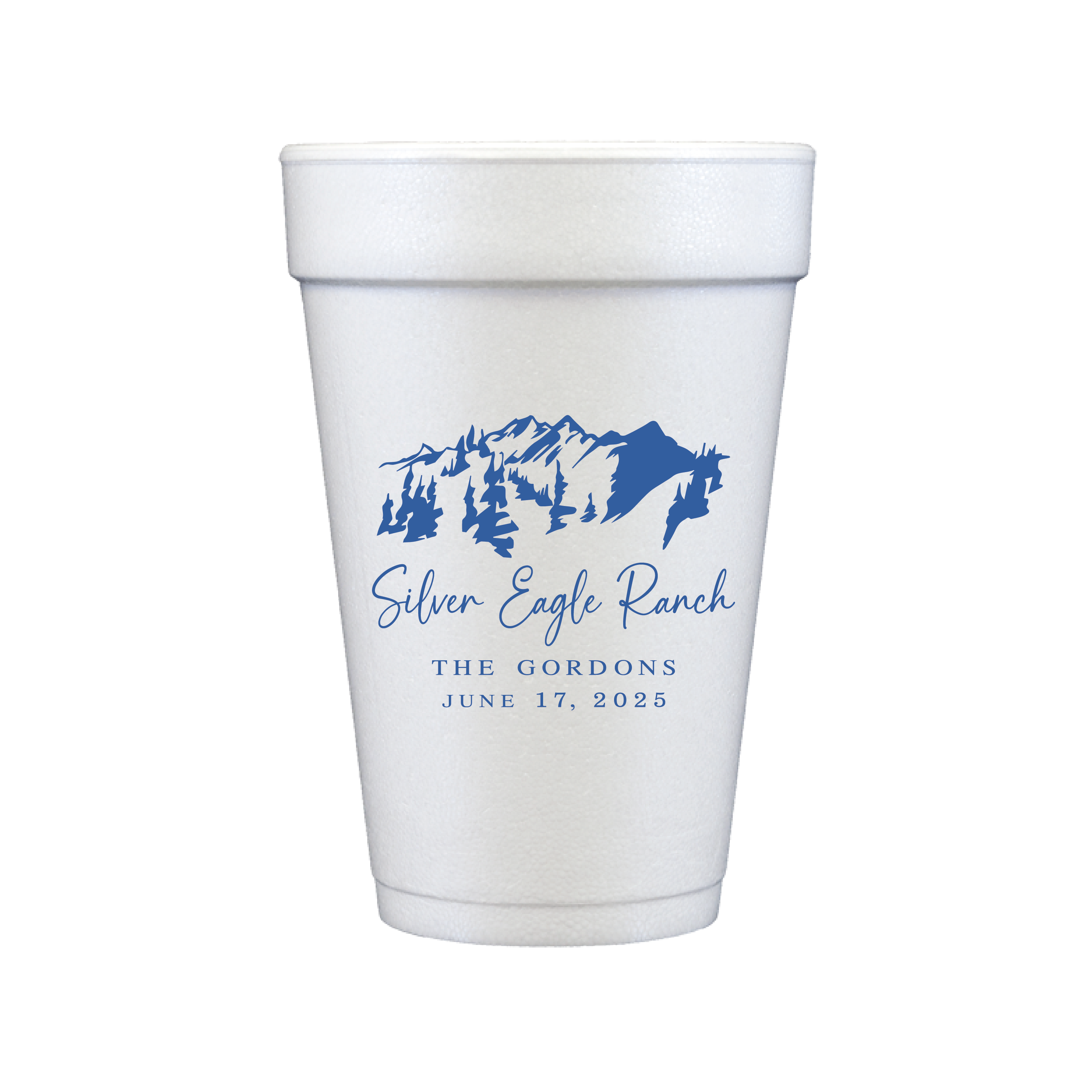 Custom Last Name Personalized Foam Wedding Cups - Cup - Foam