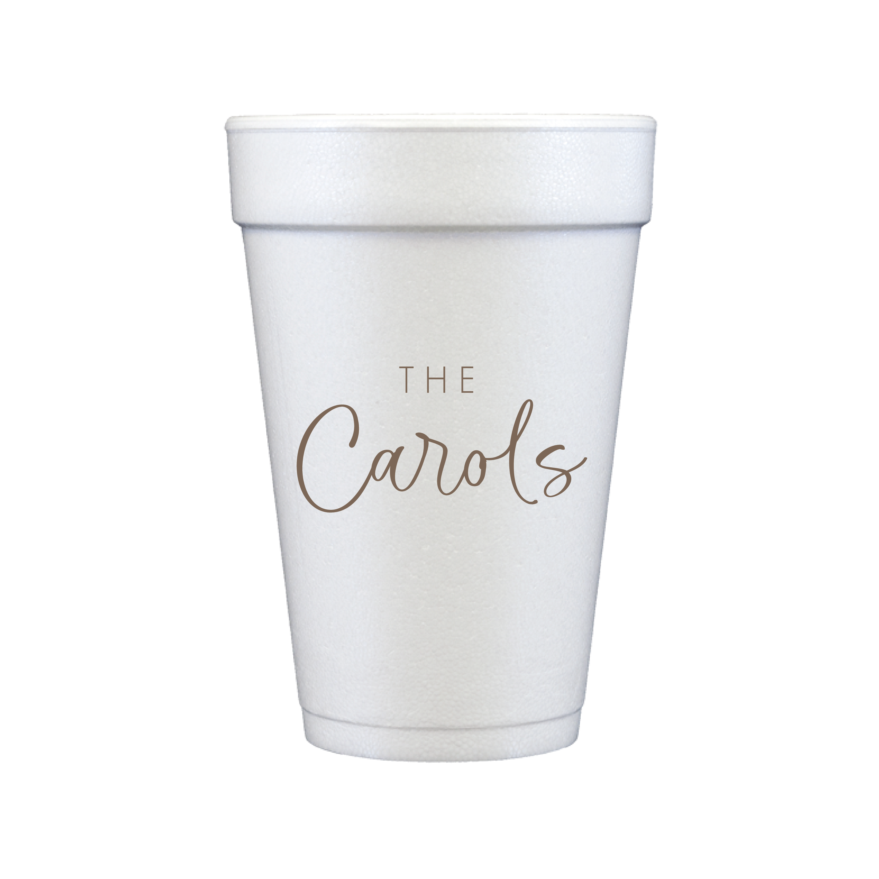 Custom Last Name Personalized Foam Wedding Cups - Cup - Foam