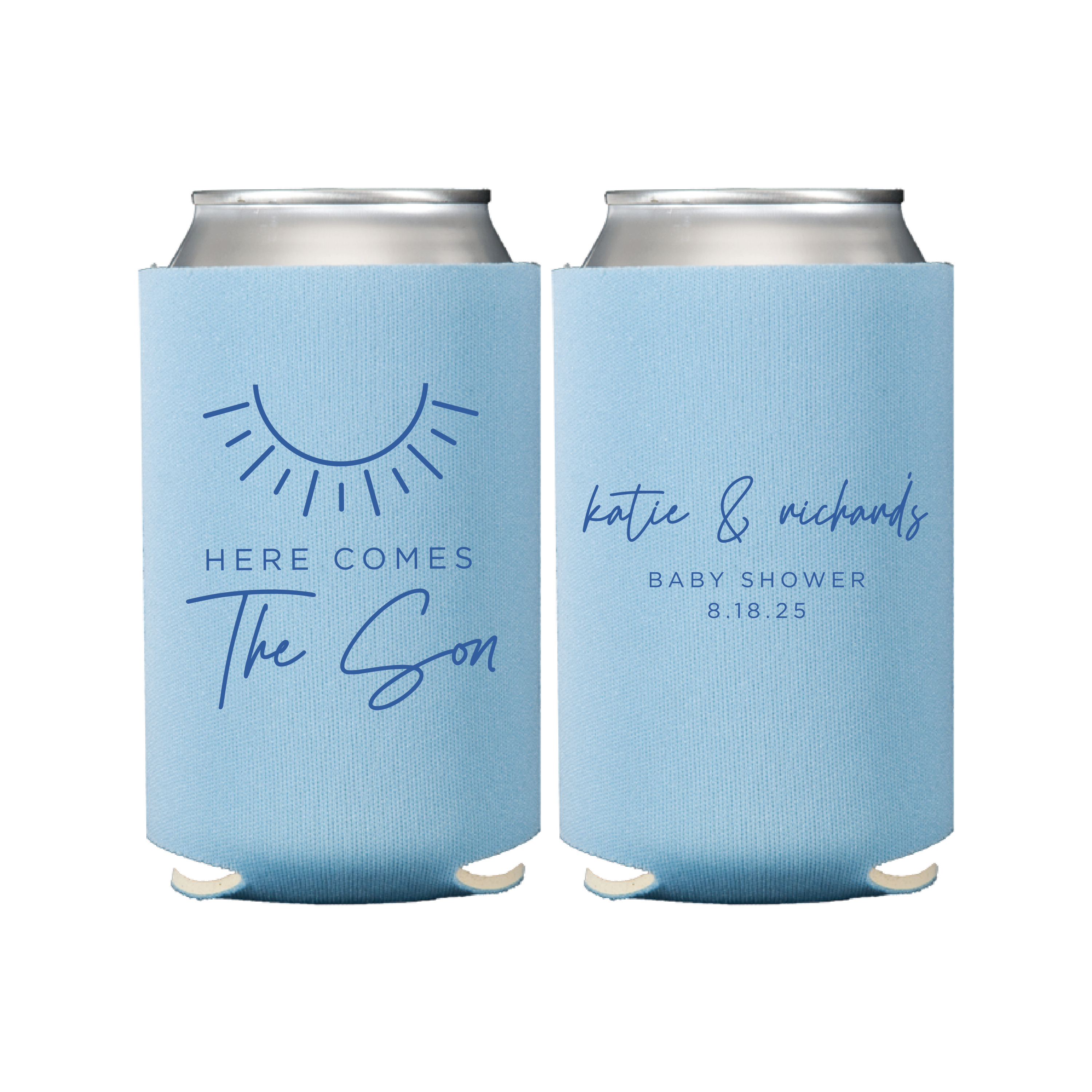 Here Comes The Son Baby Shower Can Cooler - Can Cooler