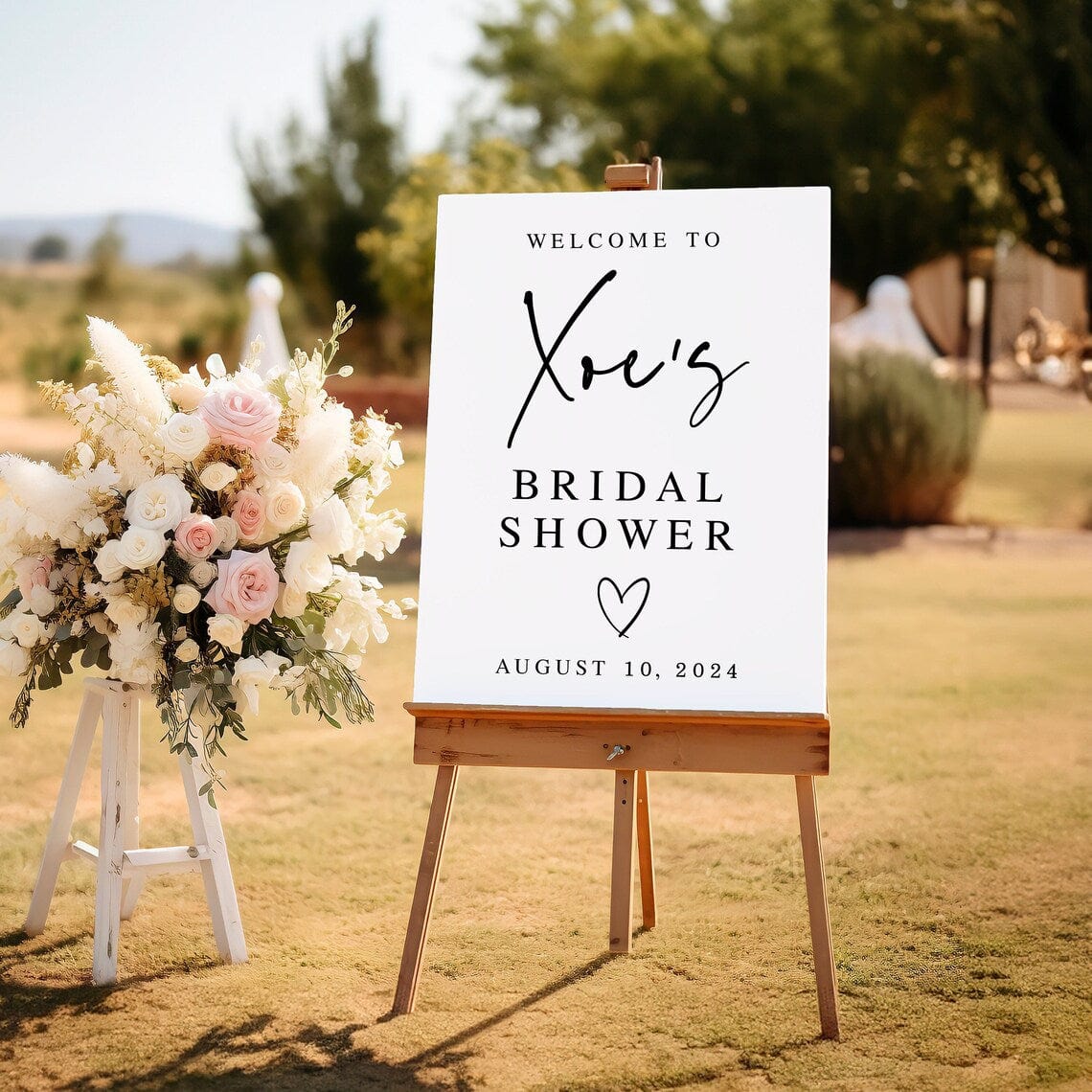 Simplistic & Modern Acrylic Bridal Shower Sign - Welcome Sign