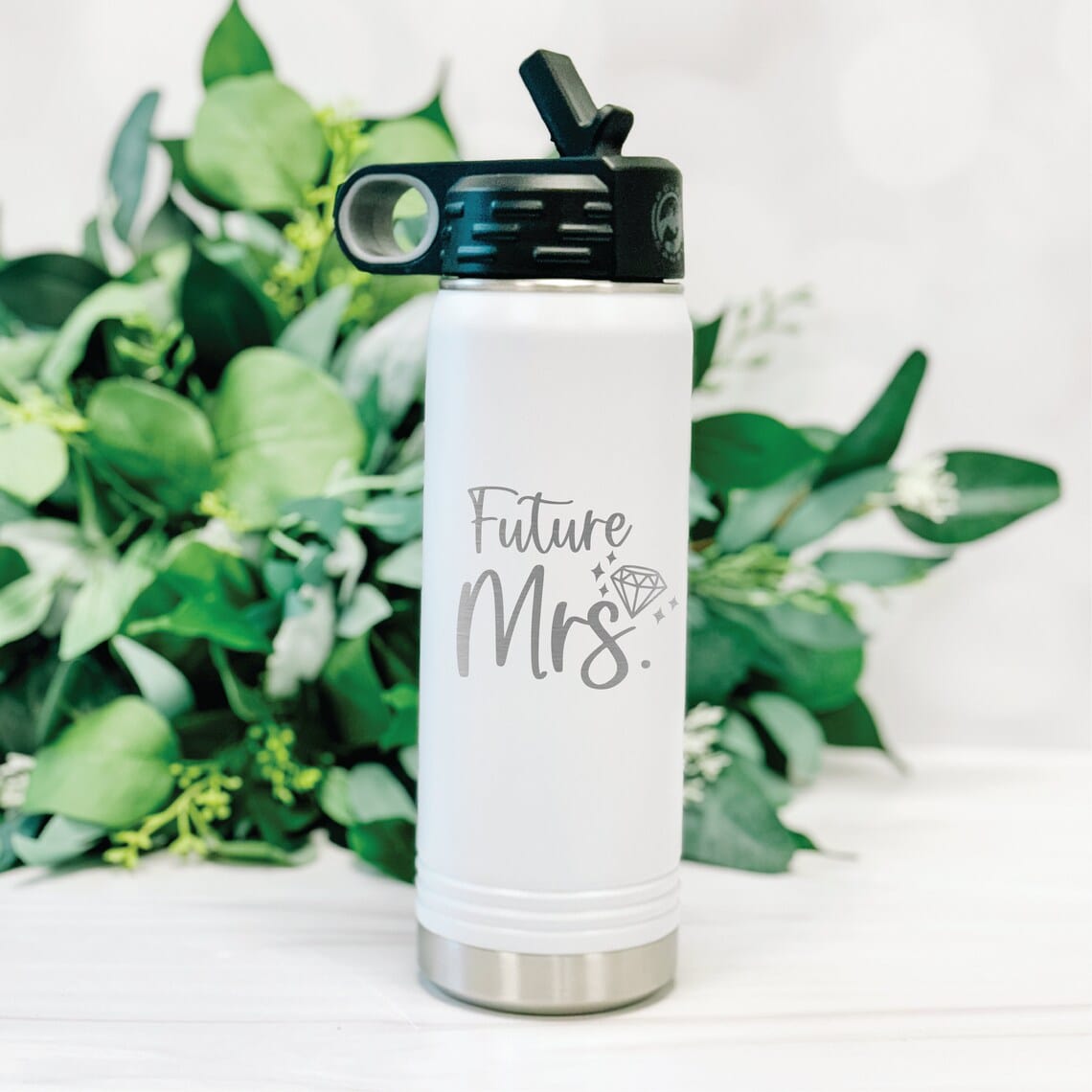 Custom Future Mrs water bottle with name for the bride