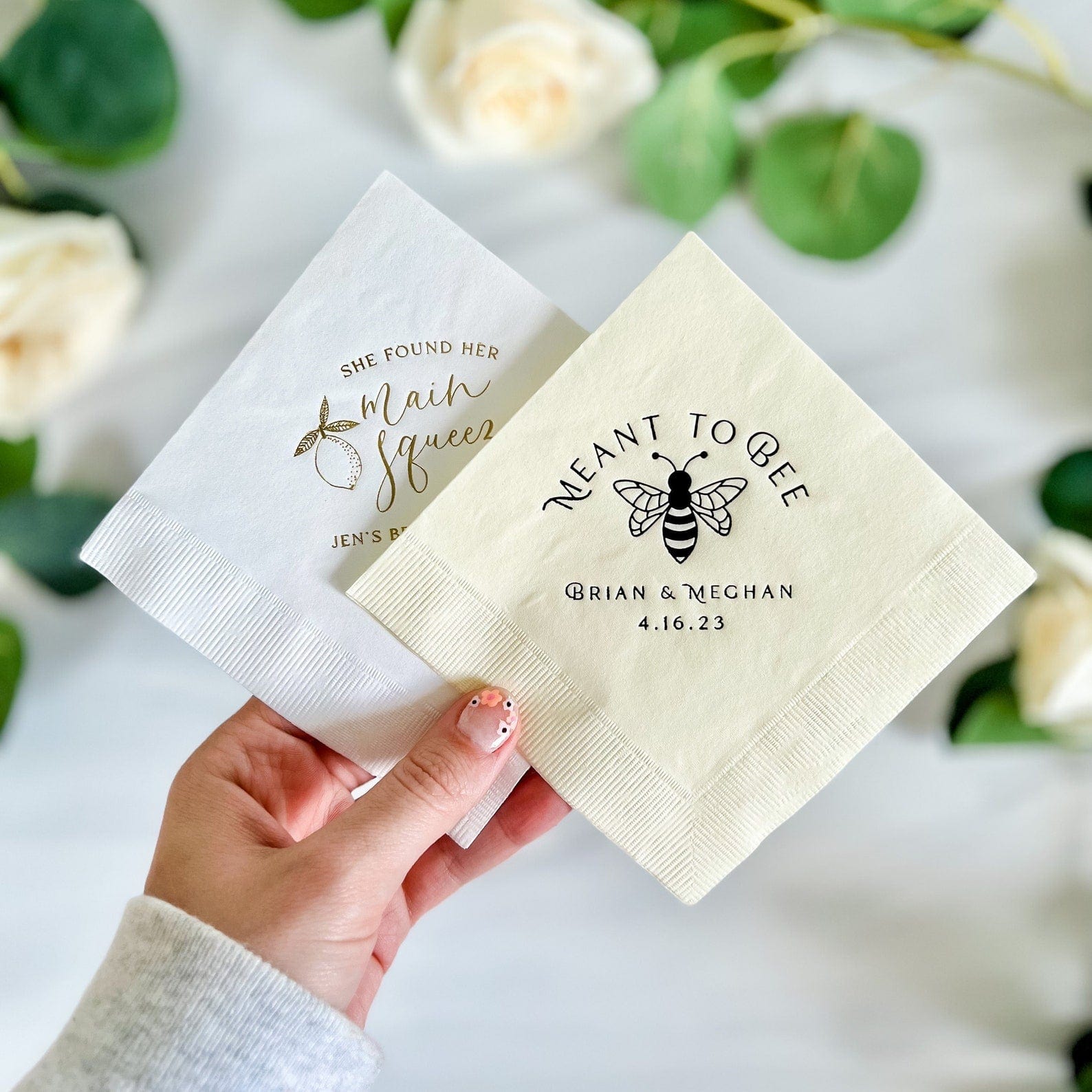 Meant to Bee Bridal Shower Napkins - Napkins - Foil Stamped