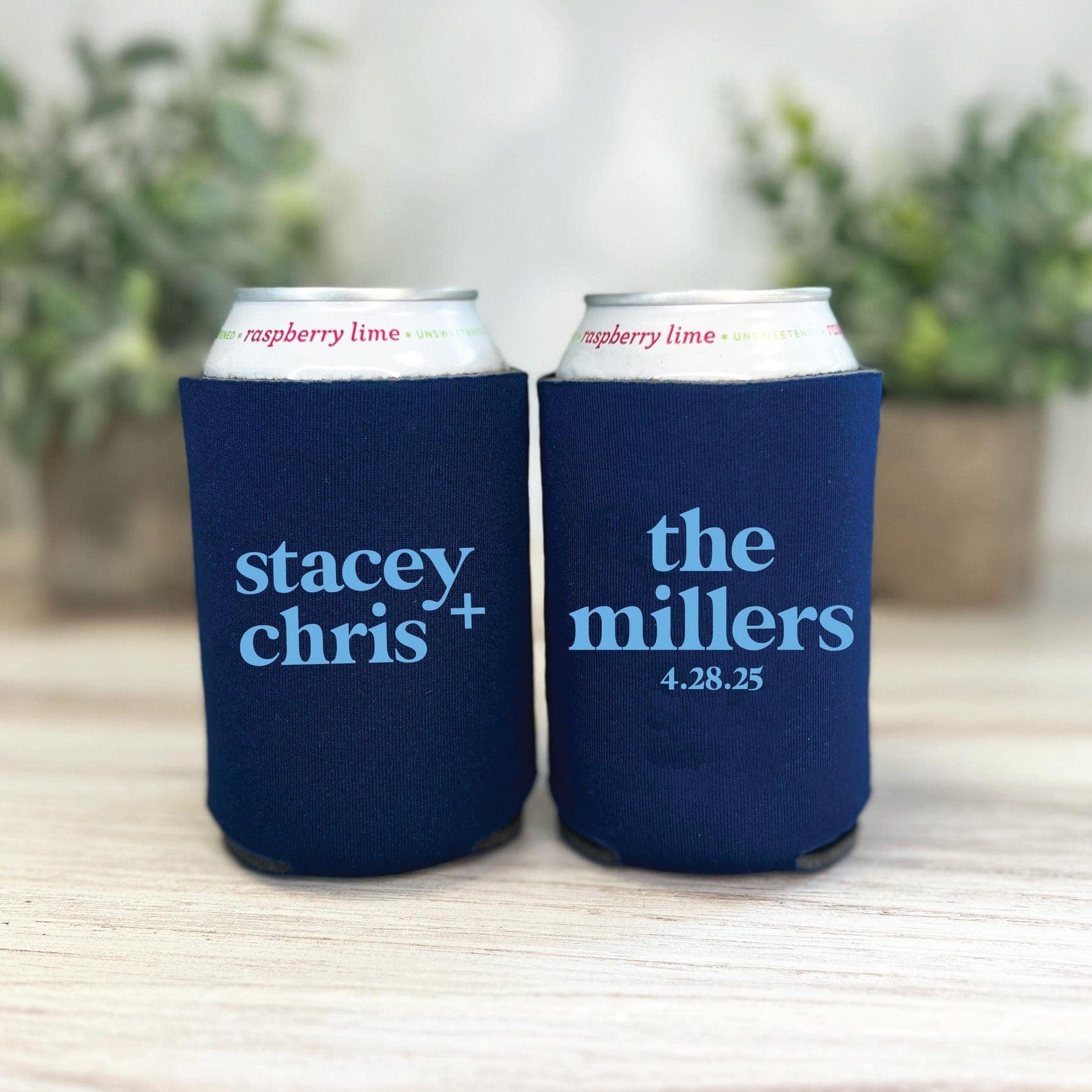 Custom Wedding Can Cooler for Reception - Can Cooler