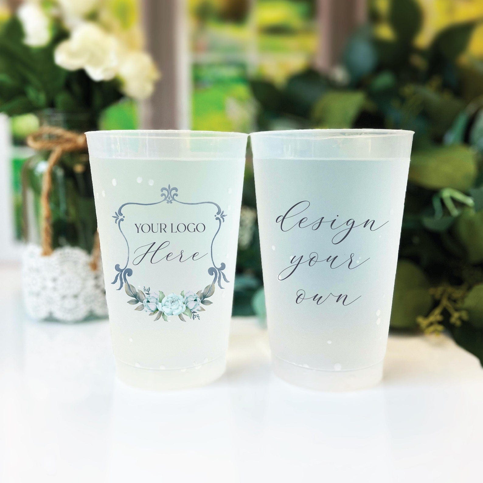Custom Full Color Frosted Plastic Cups - Cup - Frosted Full Color - DIY