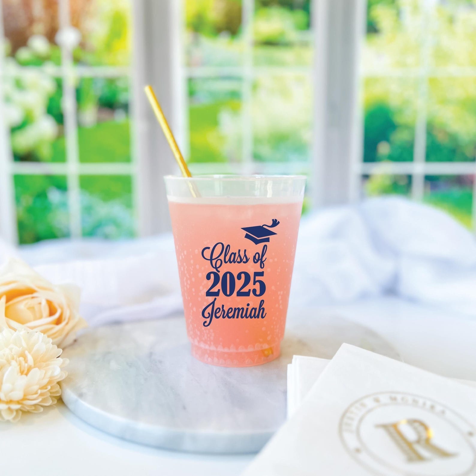 Personalized Graduation Cap Frosted Party Cups - Cup - Frosted