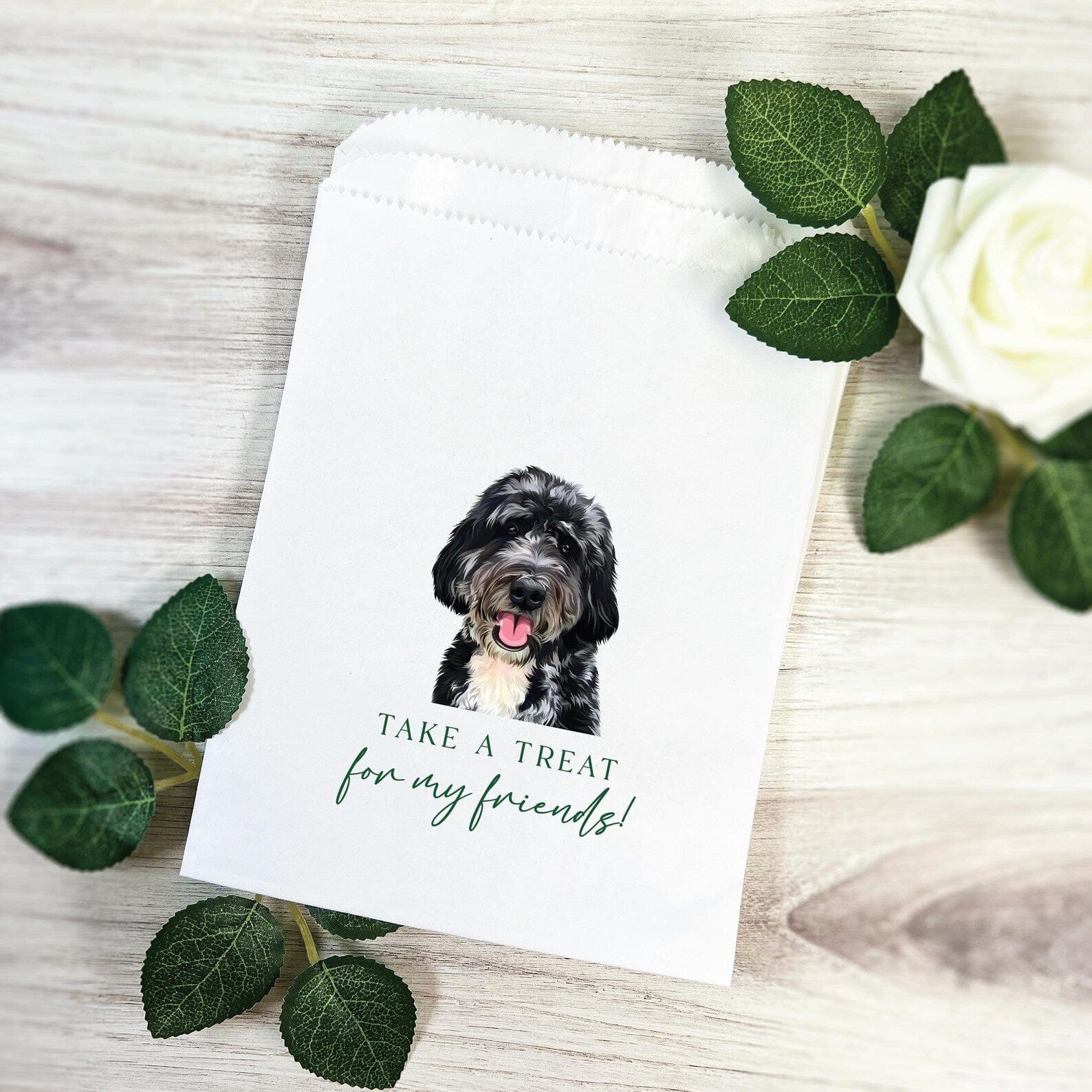 Custom Full Color Pet Wedding Treat Bags - Treat Bag - Custom Full Color