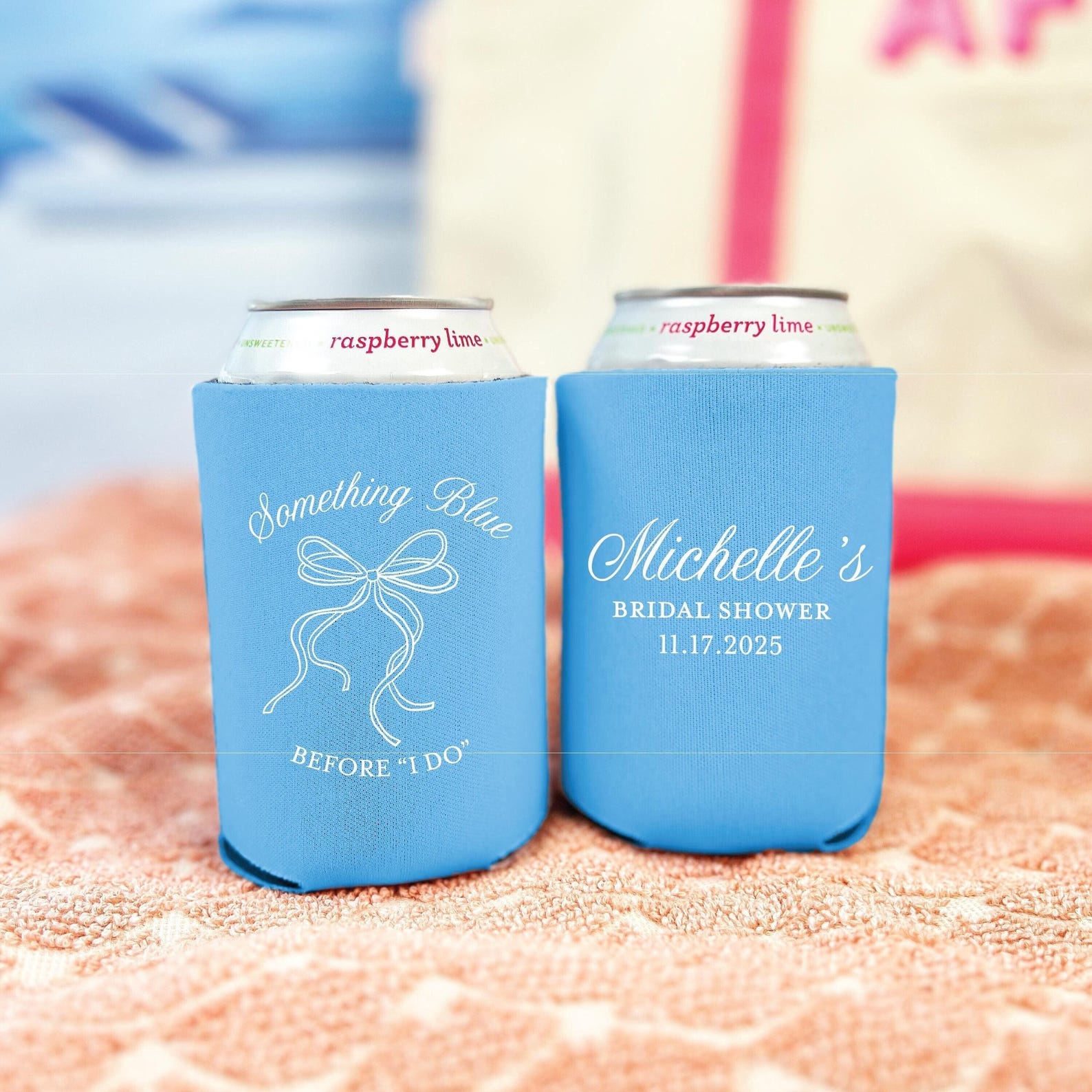 Something Blue Before I Do Bridal Shower Can Coolers - Can Cooler