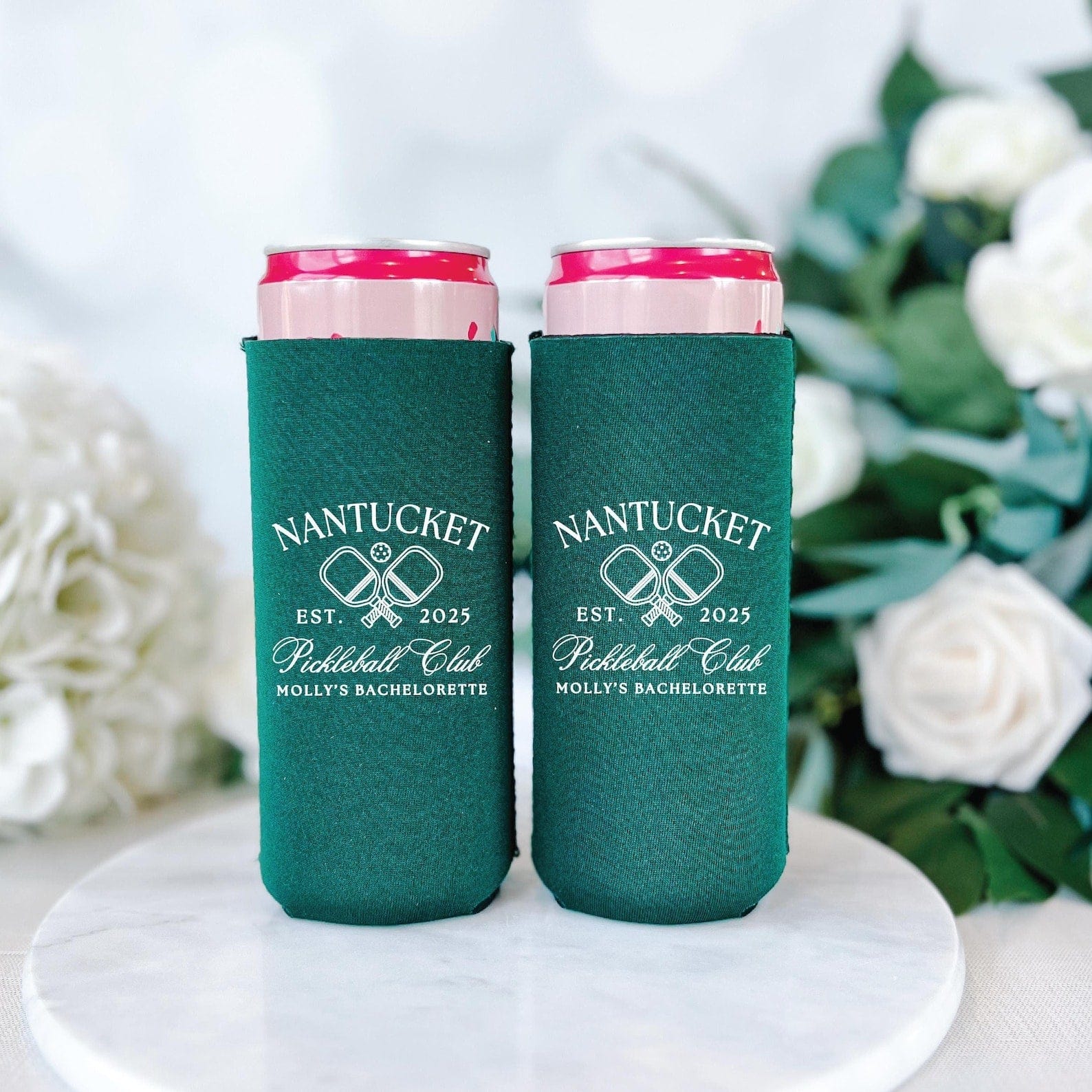 Pickleball Club Bachelorette Slim Can Cooler - Can Cooler - Slim
